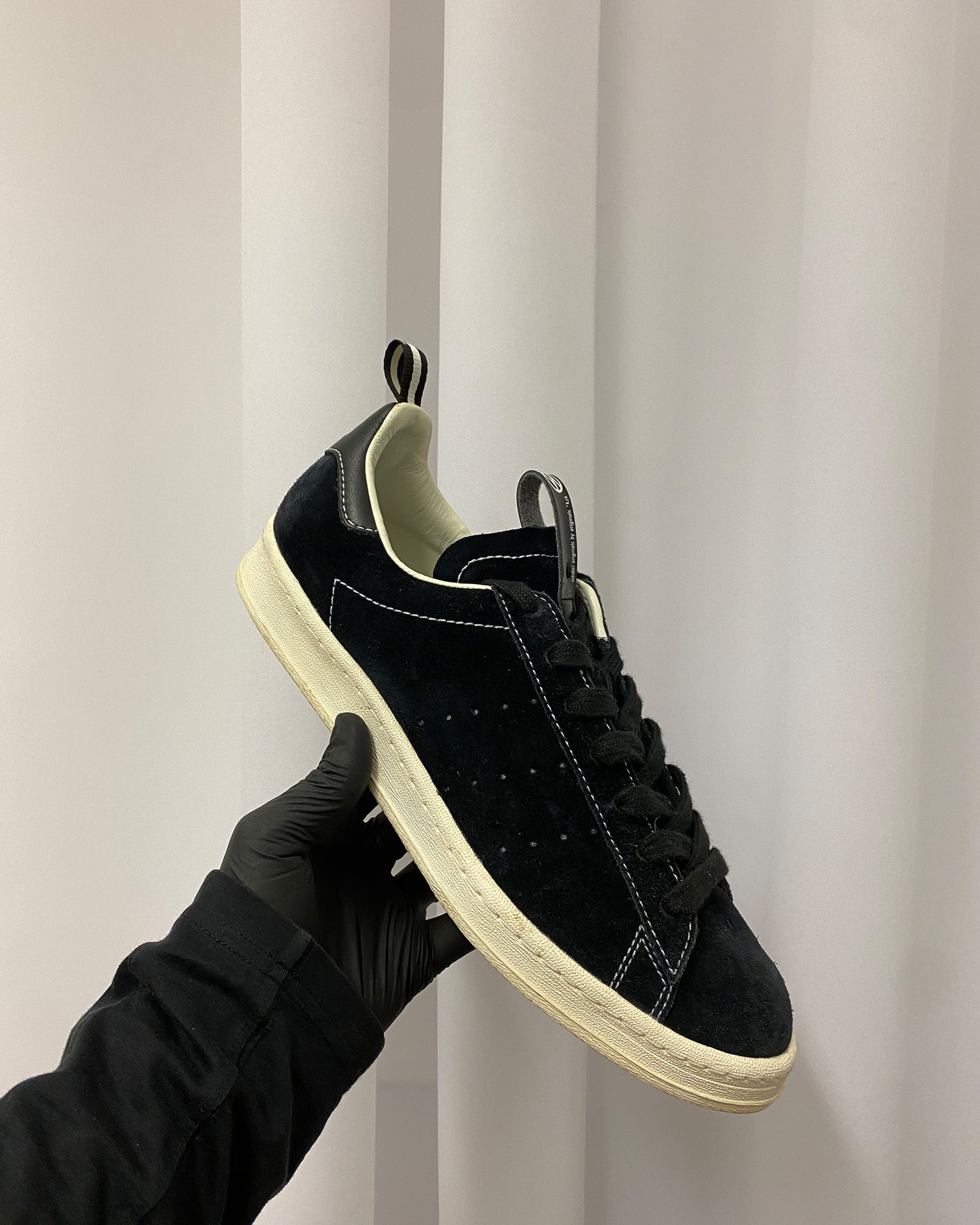 Neighborhood x Kazuki x Adidas 2009 Campus 80s Suede Leather Sneaker Black White