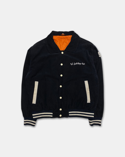 A Bathing Ape 1990s General Made Corduroy Stadium Jacket Black