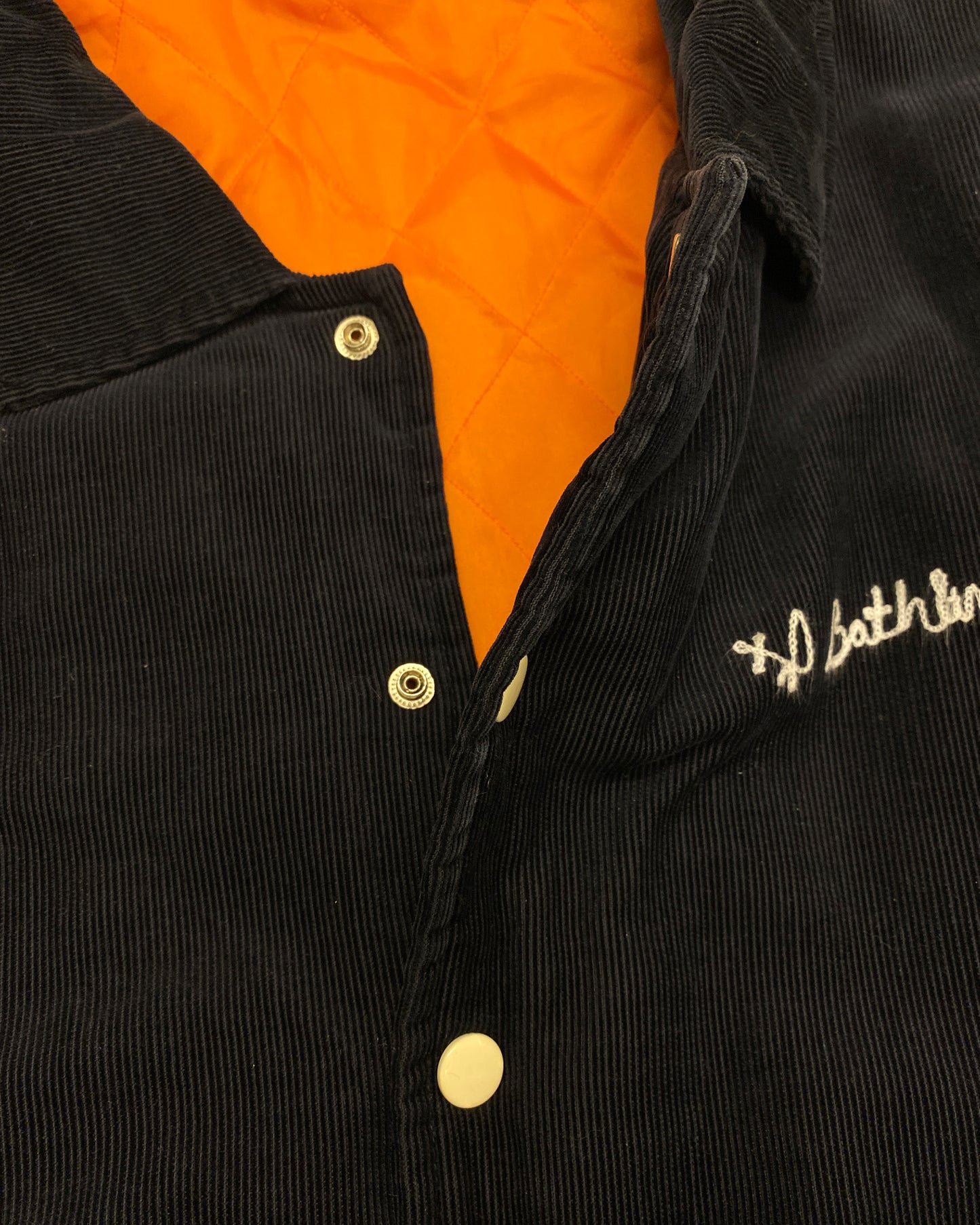 A Bathing Ape 1990s General Made Corduroy Stadium Jacket Black