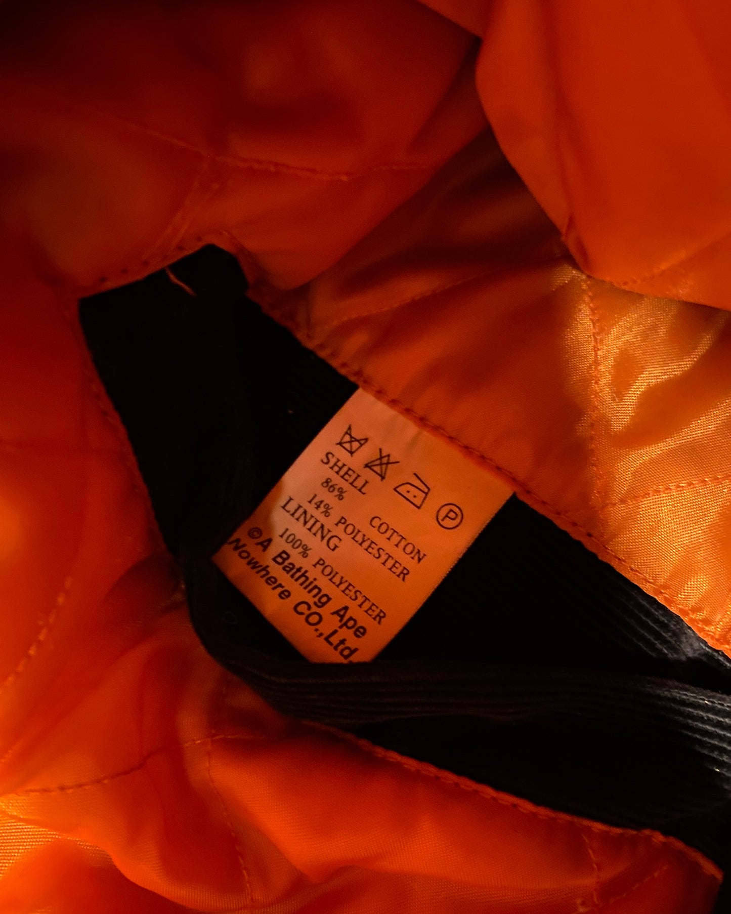 A Bathing Ape 1990s General Made Corduroy Stadium Jacket Black