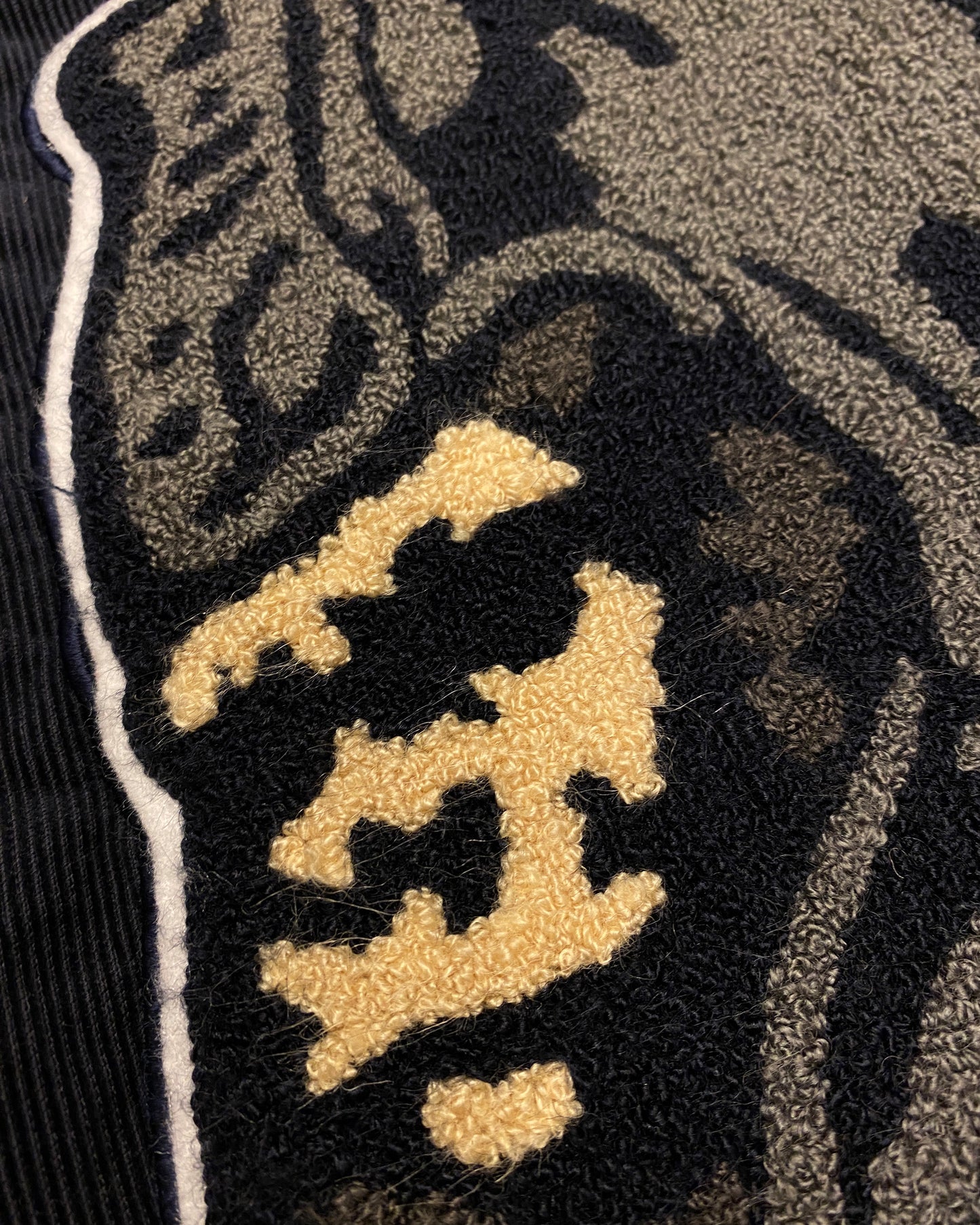 A Bathing Ape 1990s General Made Corduroy Stadium Jacket Black
