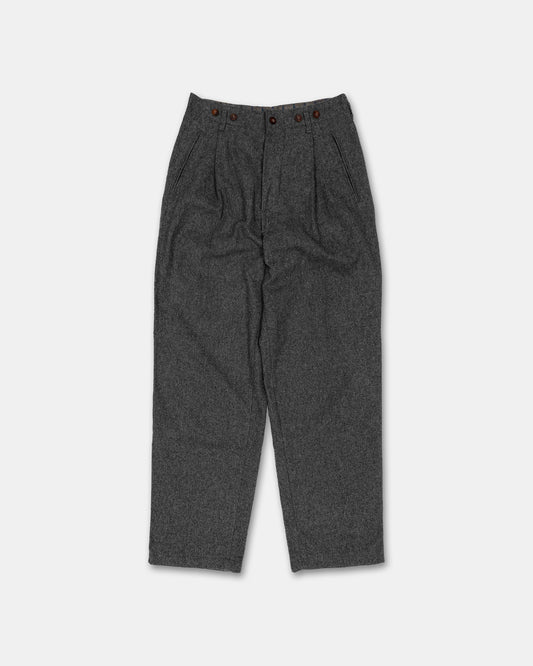 Benetton 1980s Wool Pleat Pants Grey
