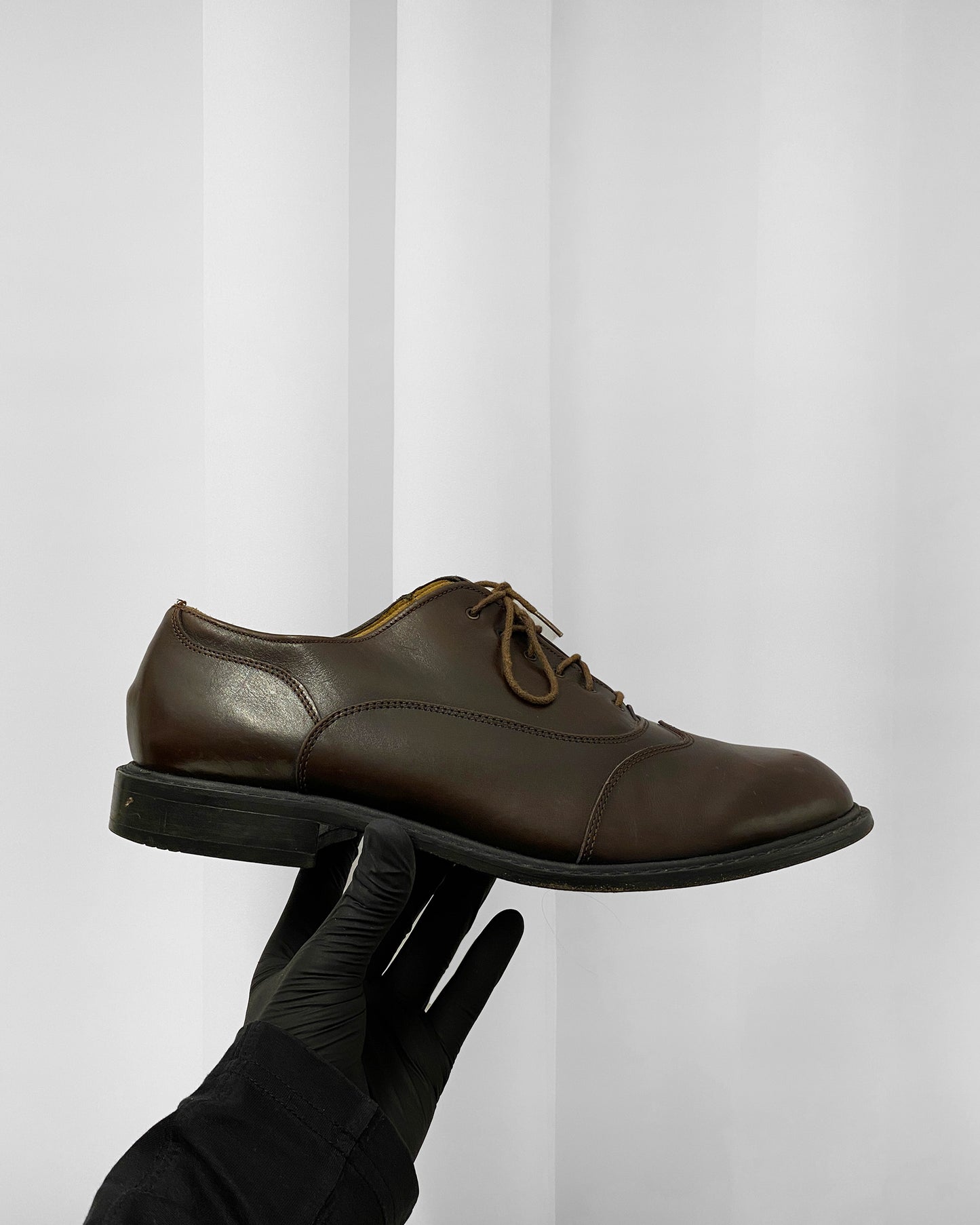 Dirk Bikkembergs Hommes 1990s Leather Derby Shoes Brown