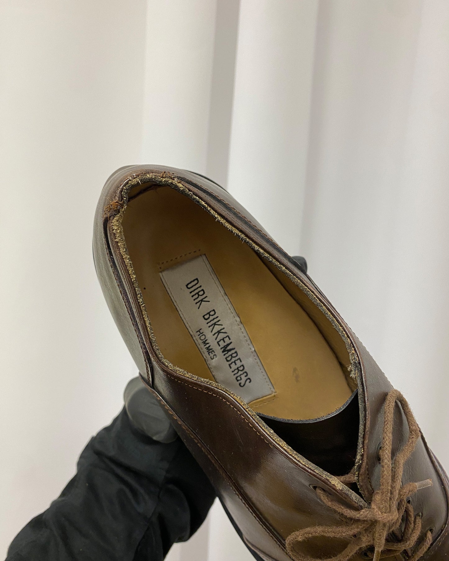 Dirk Bikkembergs Hommes 1990s Leather Derby Shoes Brown