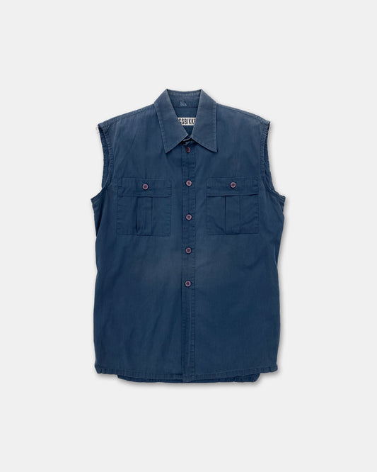 Bikkembergs 1990s No Sleeve Shirt Navy
