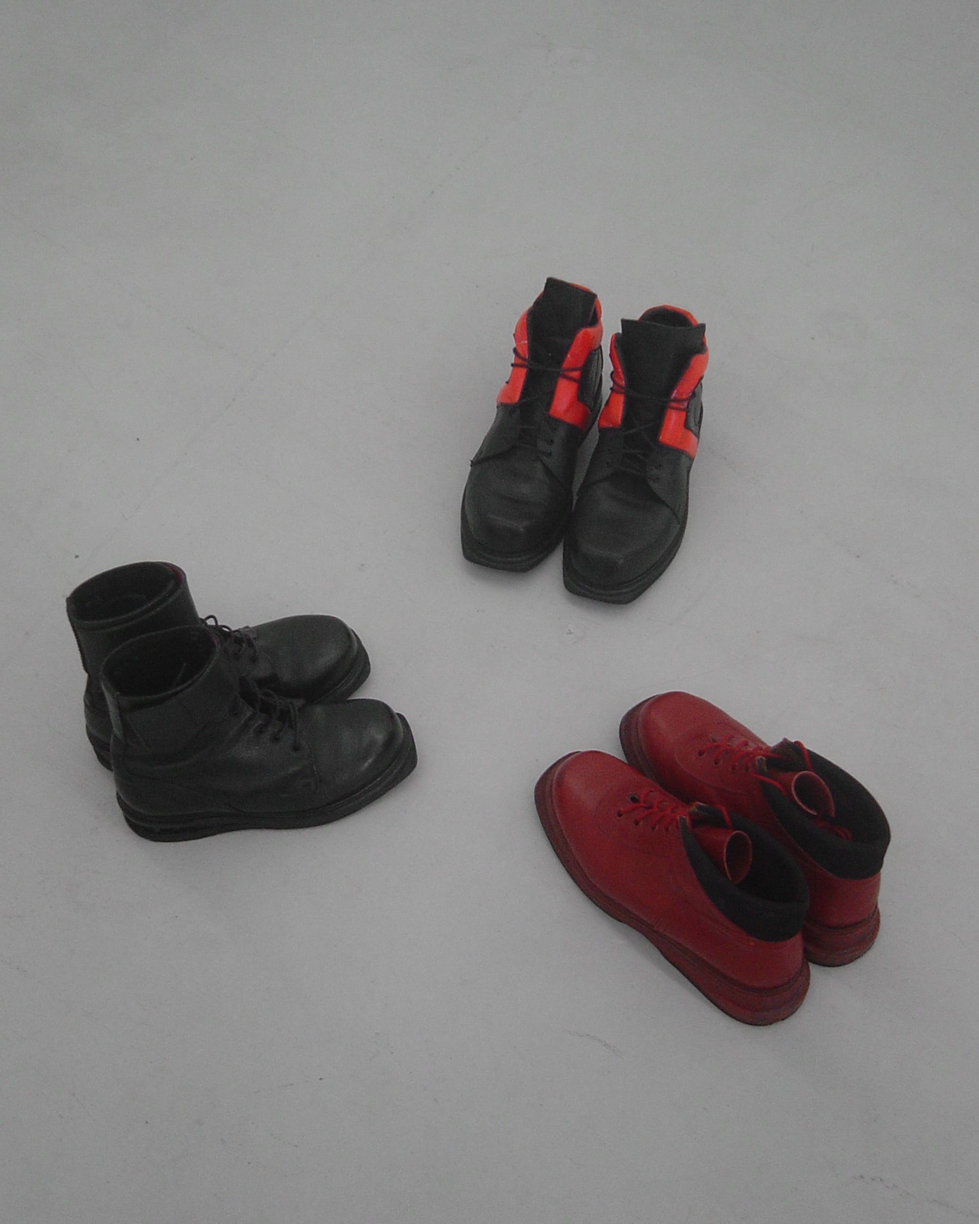小物 90s DIRK BIKKEMBERGS Dirk Bikkembergs 1990s Heel Holes Velcro Square Toe Ankle Boots