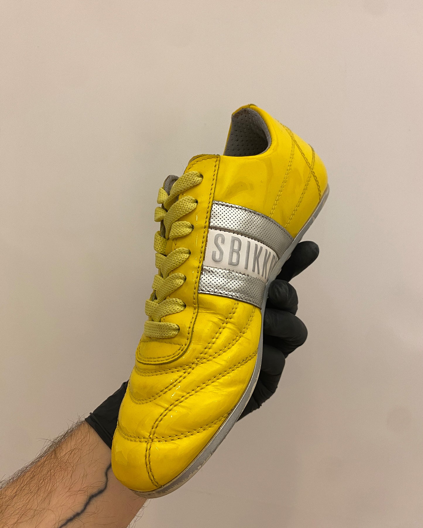 Bikkembergs 2010s Classic Sneaker Yellow Silver