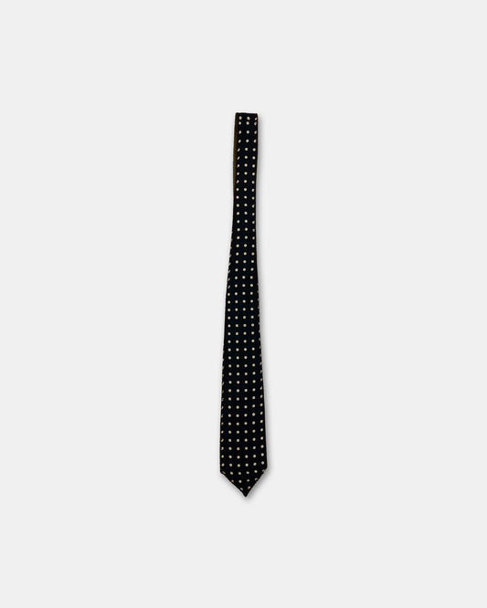 Dirk Bikkembergs Hommes 1990s Polka Dot Tie Navy