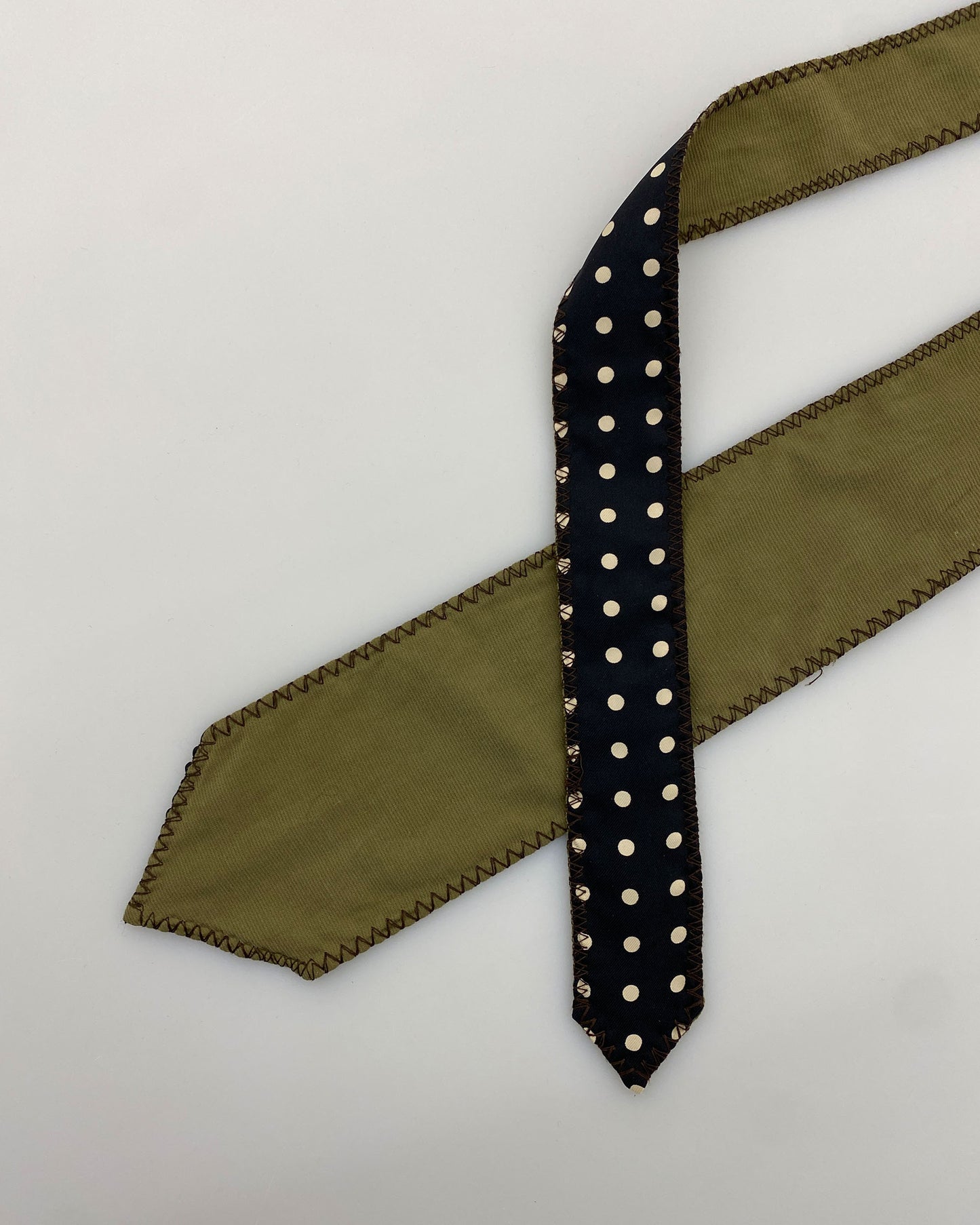 Dirk Bikkembergs Hommes 1990s Polka Dot Tie Navy