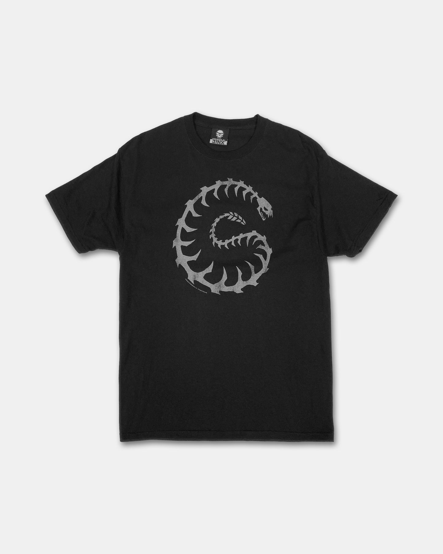 Blizzard 2010s SarCraft Raynor Raiders Snake Skeleton Circle T-Shirt Black