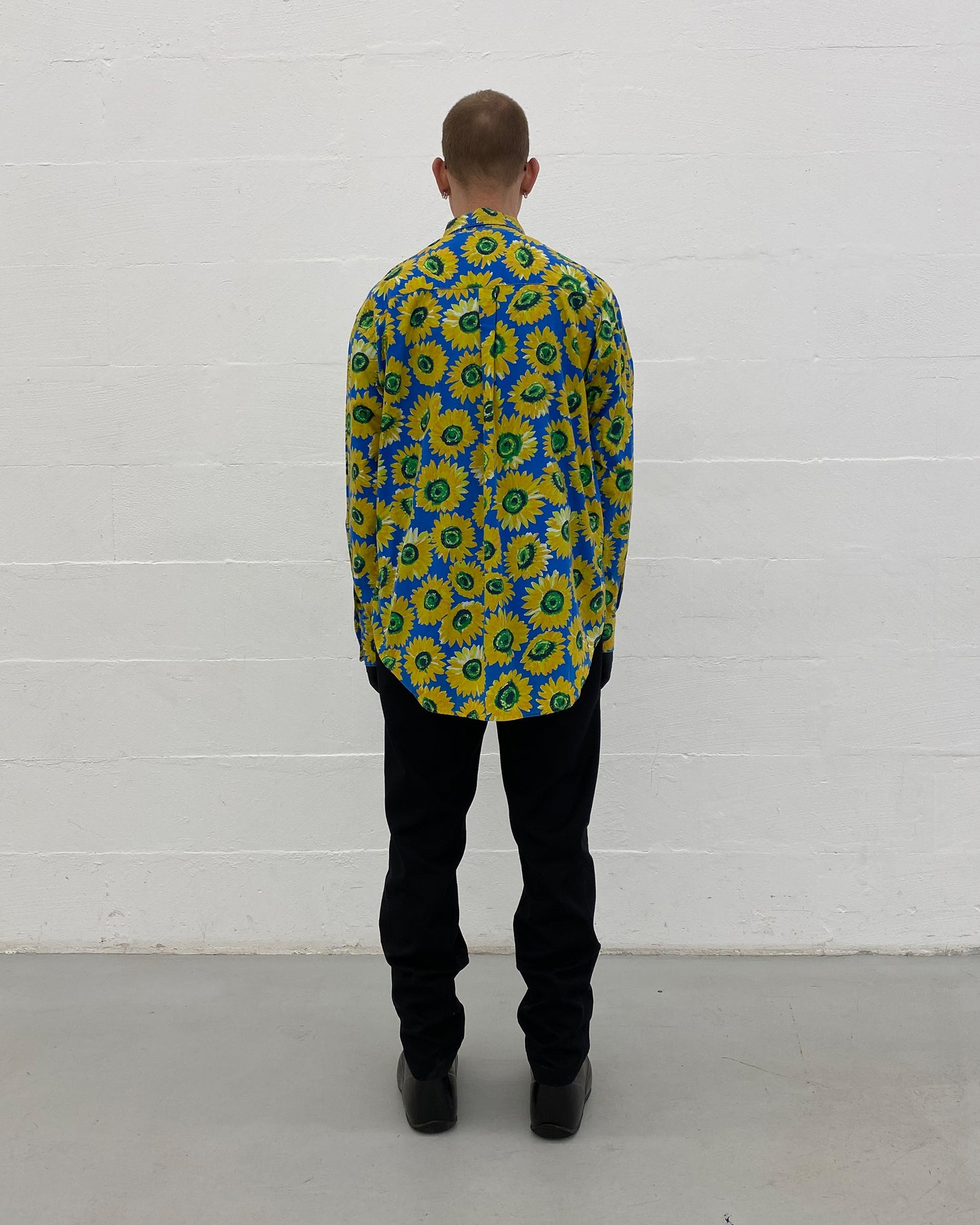 Vintage 1990s All Over Print Sunflower Shirt Yellow