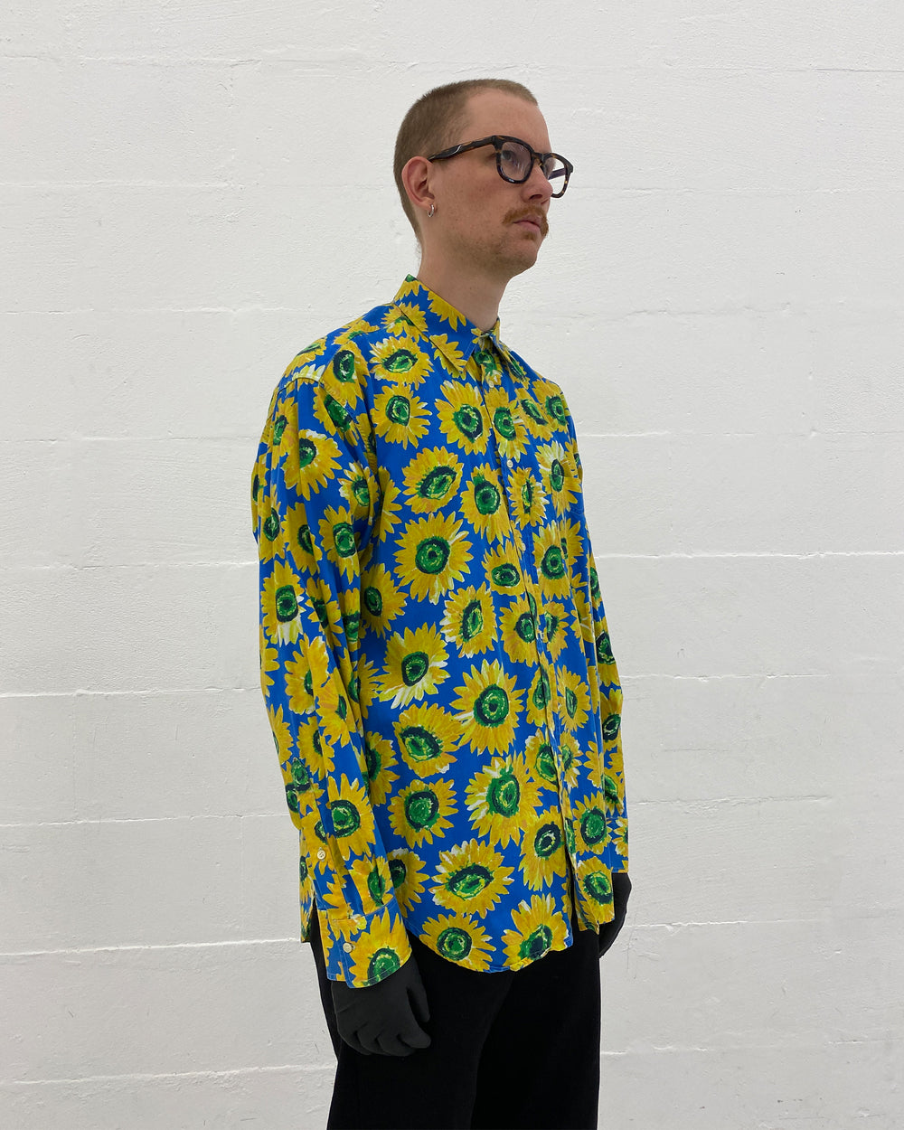 Vintage 1990s All Over Print Sunflower Shirt Yellow