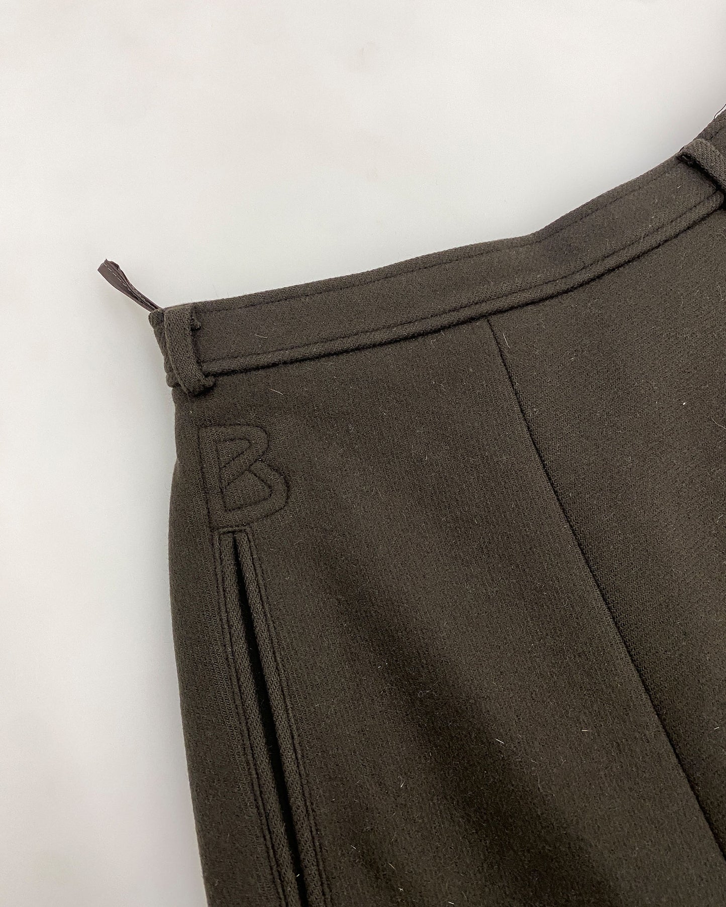 Bogner 1970s Wool Midi Skirt Brown