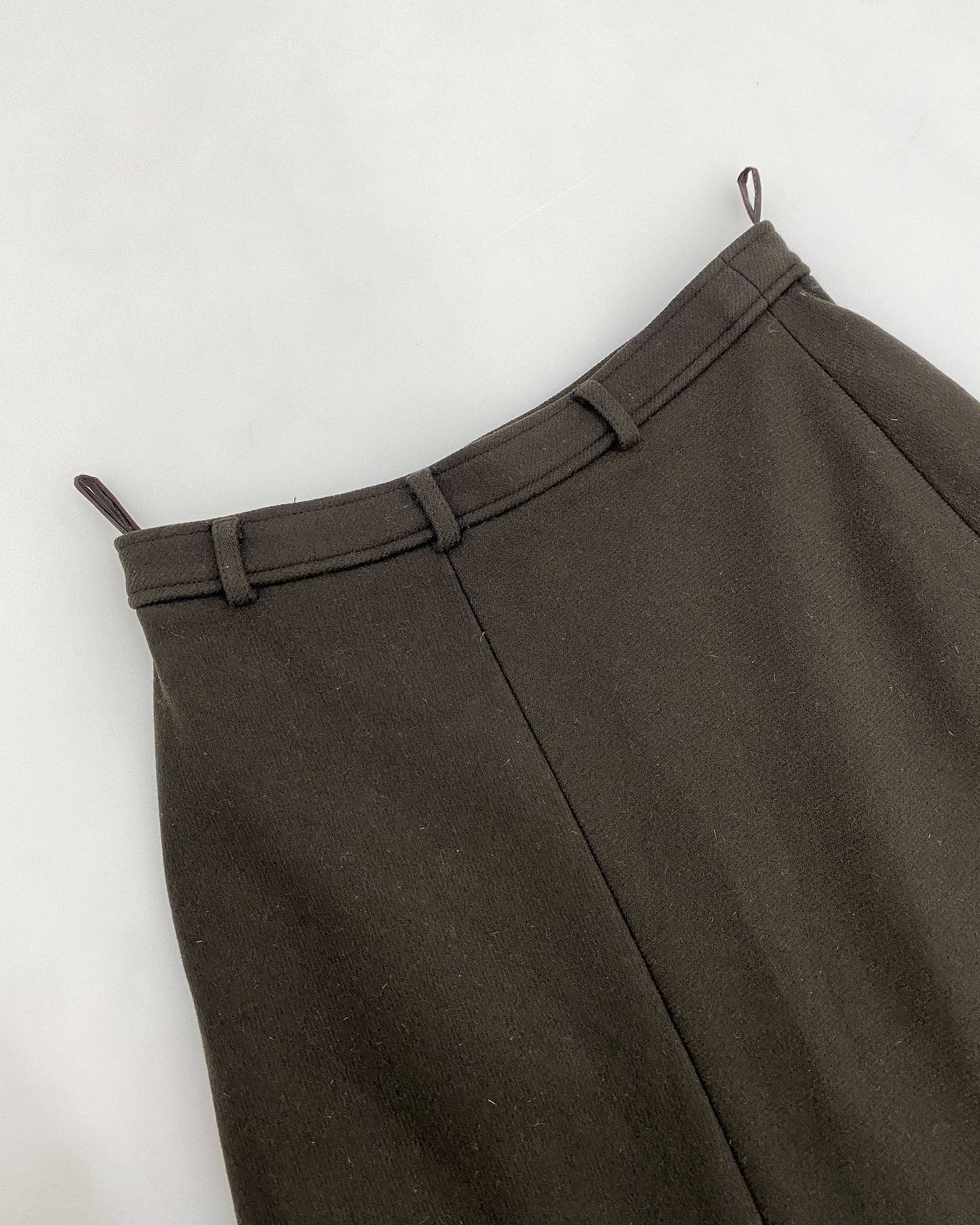 Bogner 1970s Wool Midi Skirt Brown