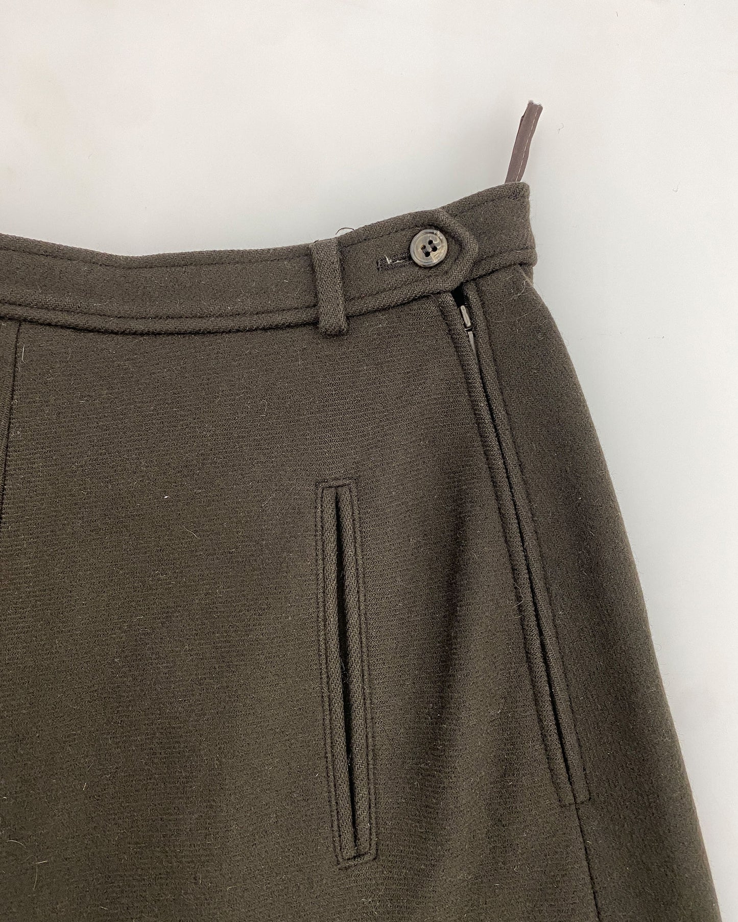 Bogner 1970s Wool Midi Skirt Brown