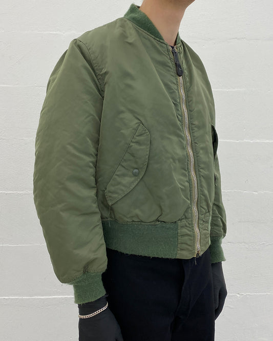 Alpha Industries – MA-1 Bomberjacke, Grün, 1990er-Jahre, hergestellt in den USA 