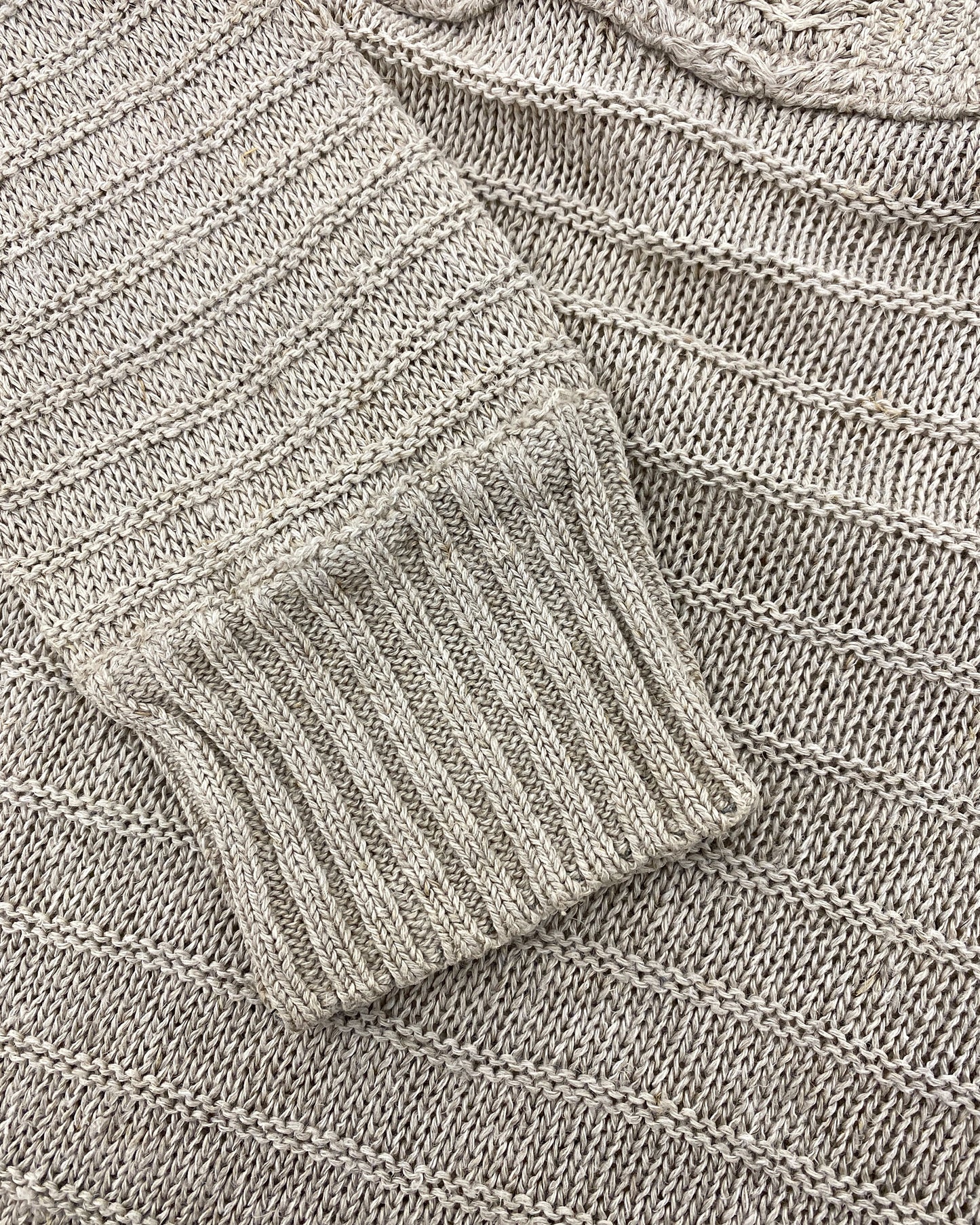 Hugo Boss 1980s Linen Knit Sweater Beige