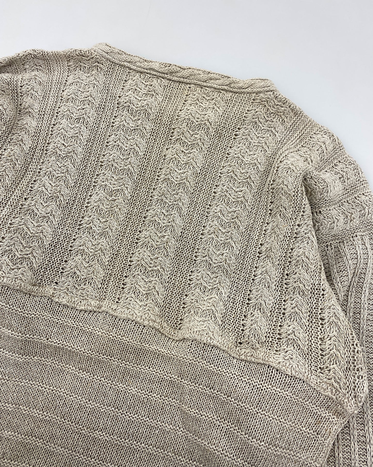 Hugo Boss 1980s Linen Knit Sweater Beige