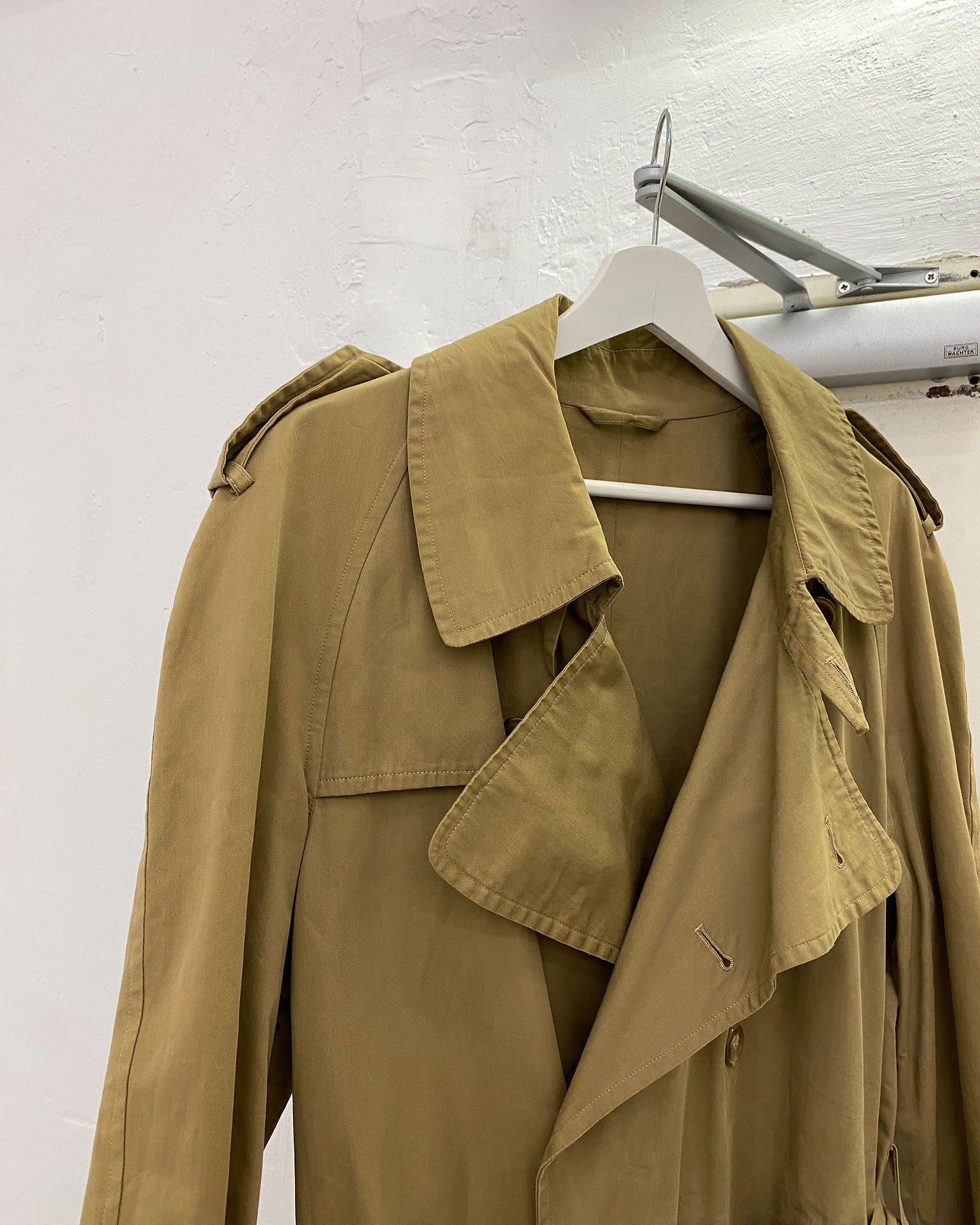 Boss Creation Hugo Boss Paris 1970s Trench Coat Beige