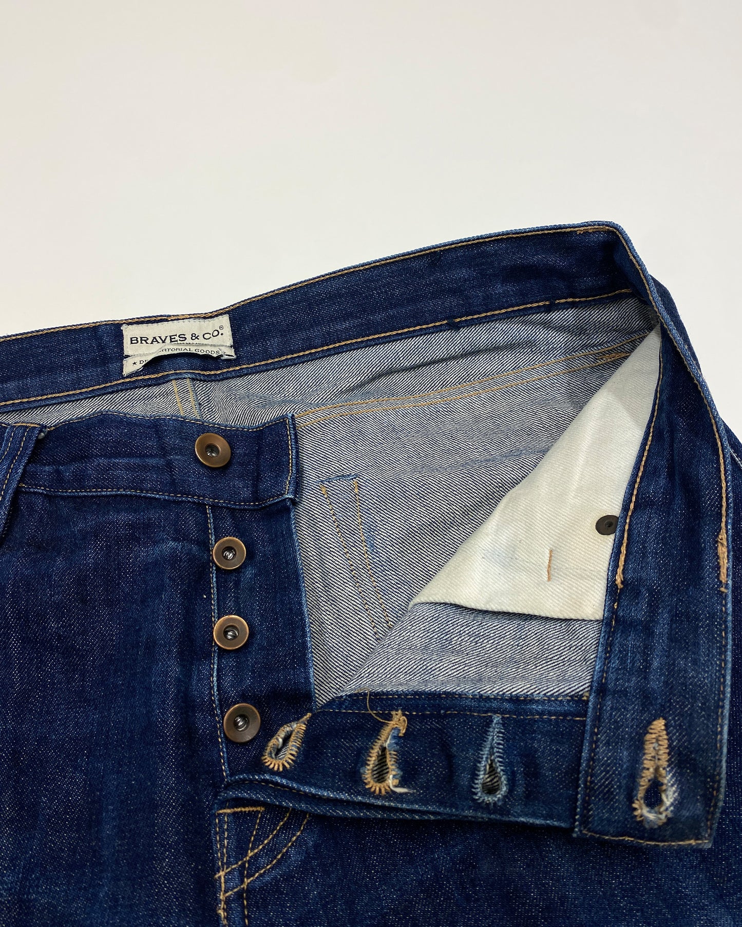 Braves & Company 2010s Selvedge Denim Faded Dark Blue