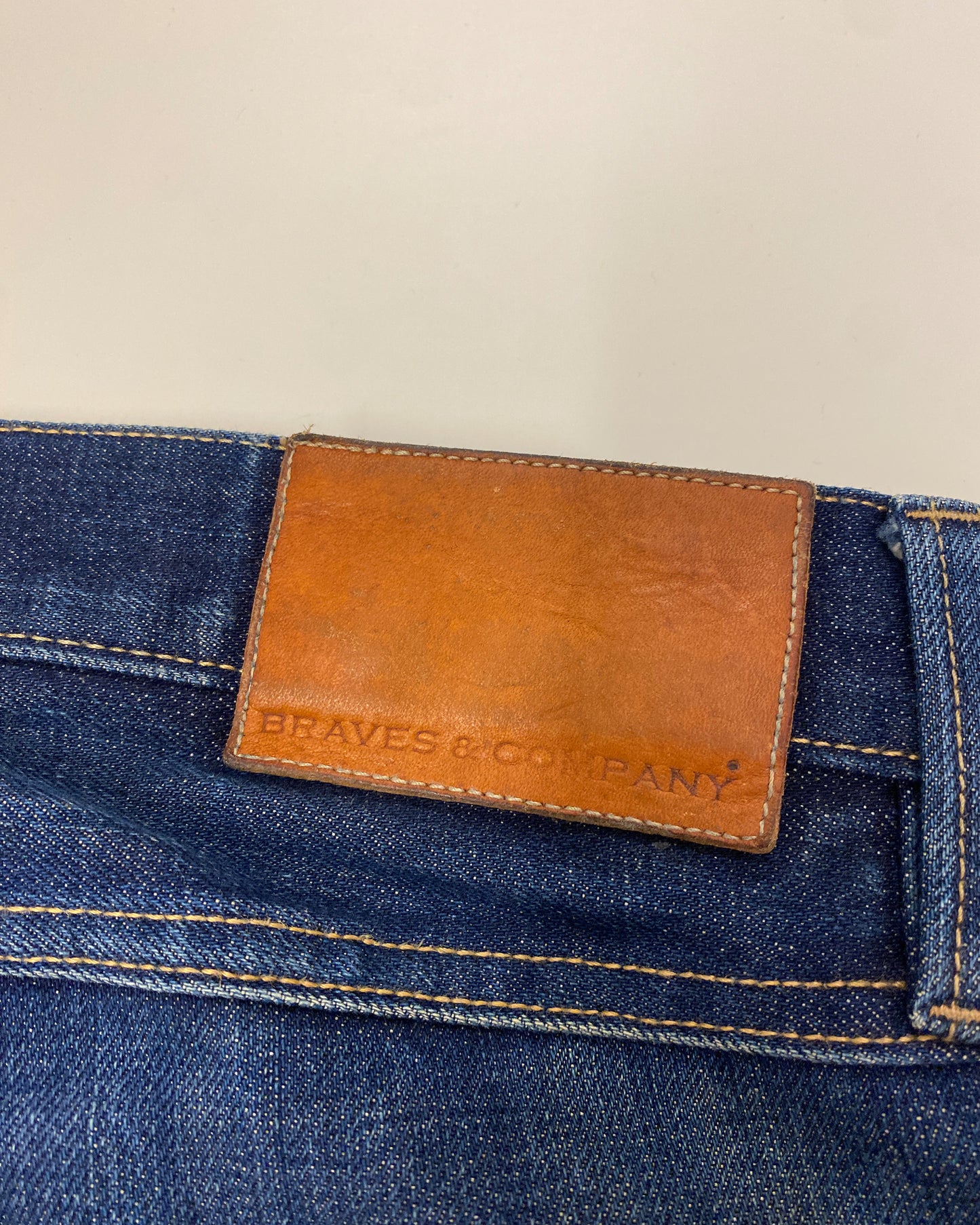 Braves & Company 2010s Selvedge Denim Faded Dark Blue
