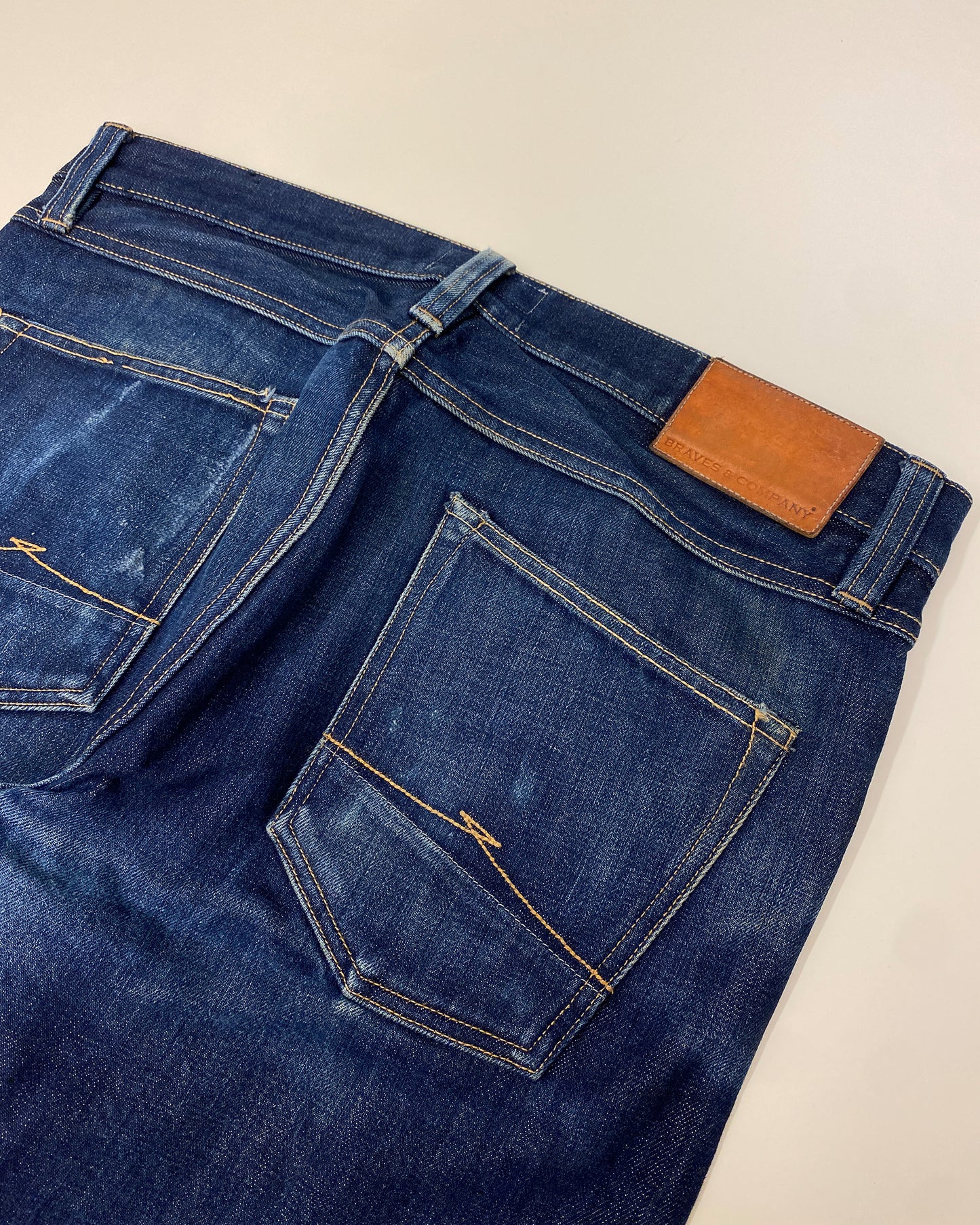 Braves & Company 2010s Selvedge Denim Faded Dark Blue