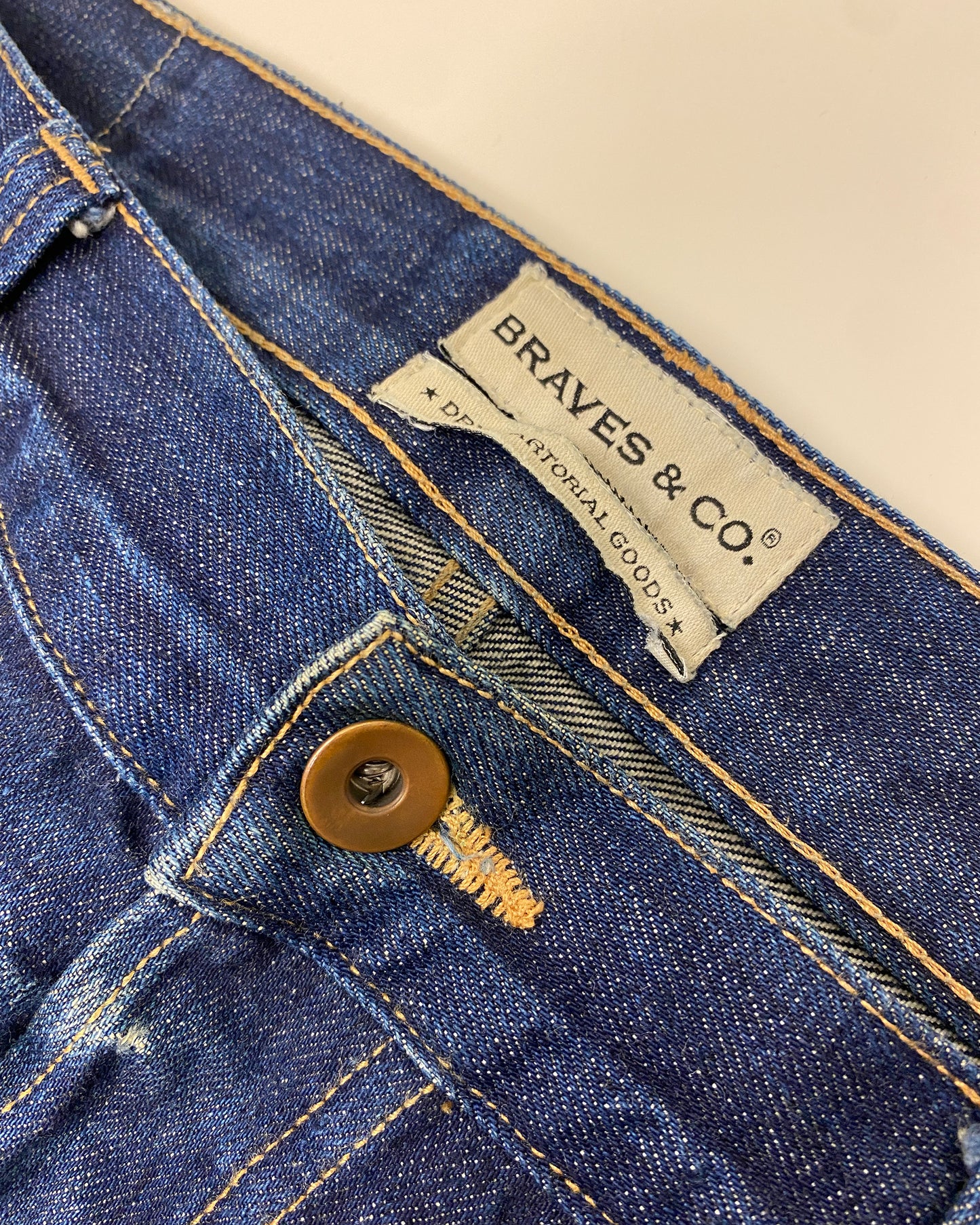 Braves & Company 2010s Selvedge Denim Faded Dark Blue