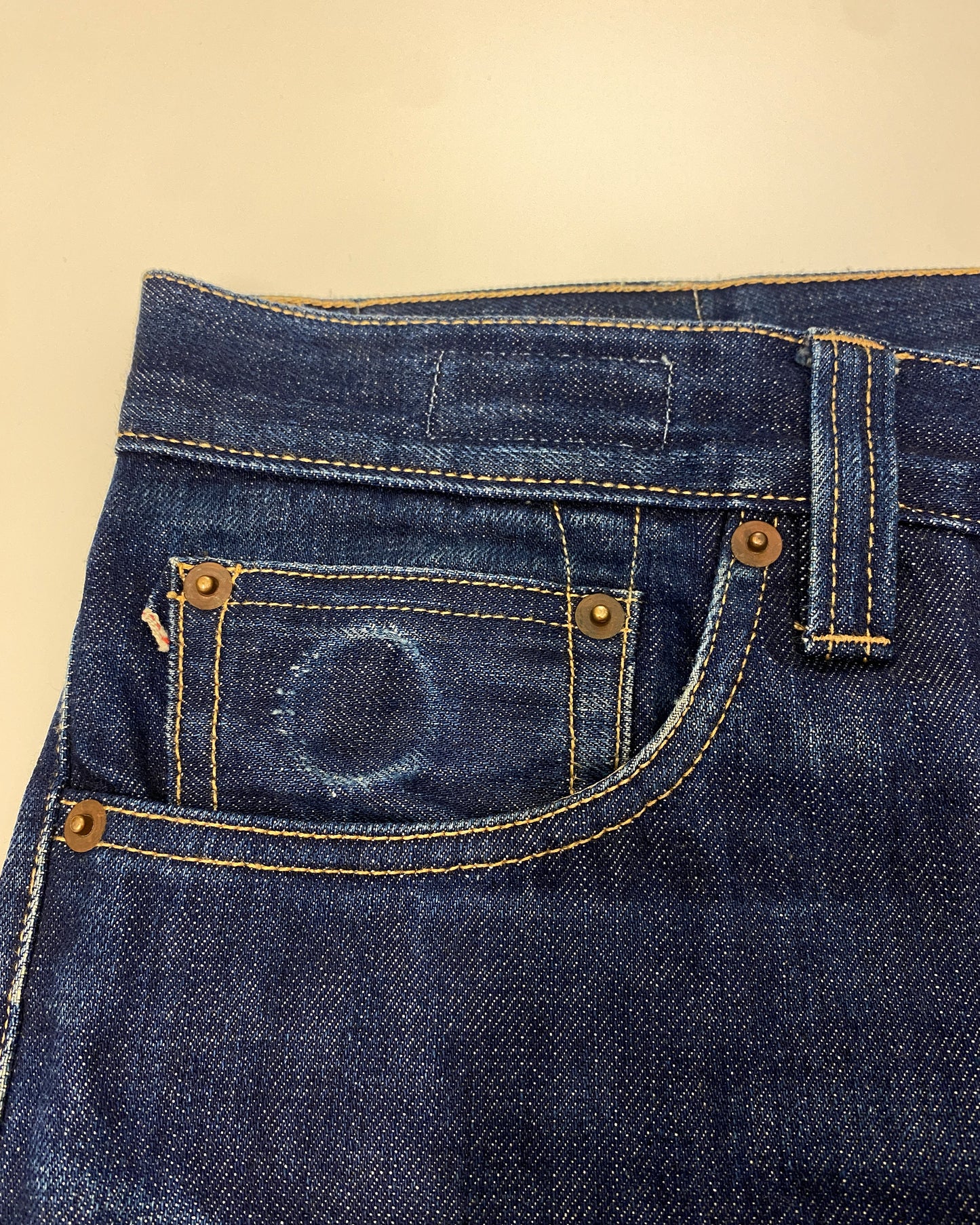 Braves & Company 2010s Selvedge Denim Faded Dark Blue