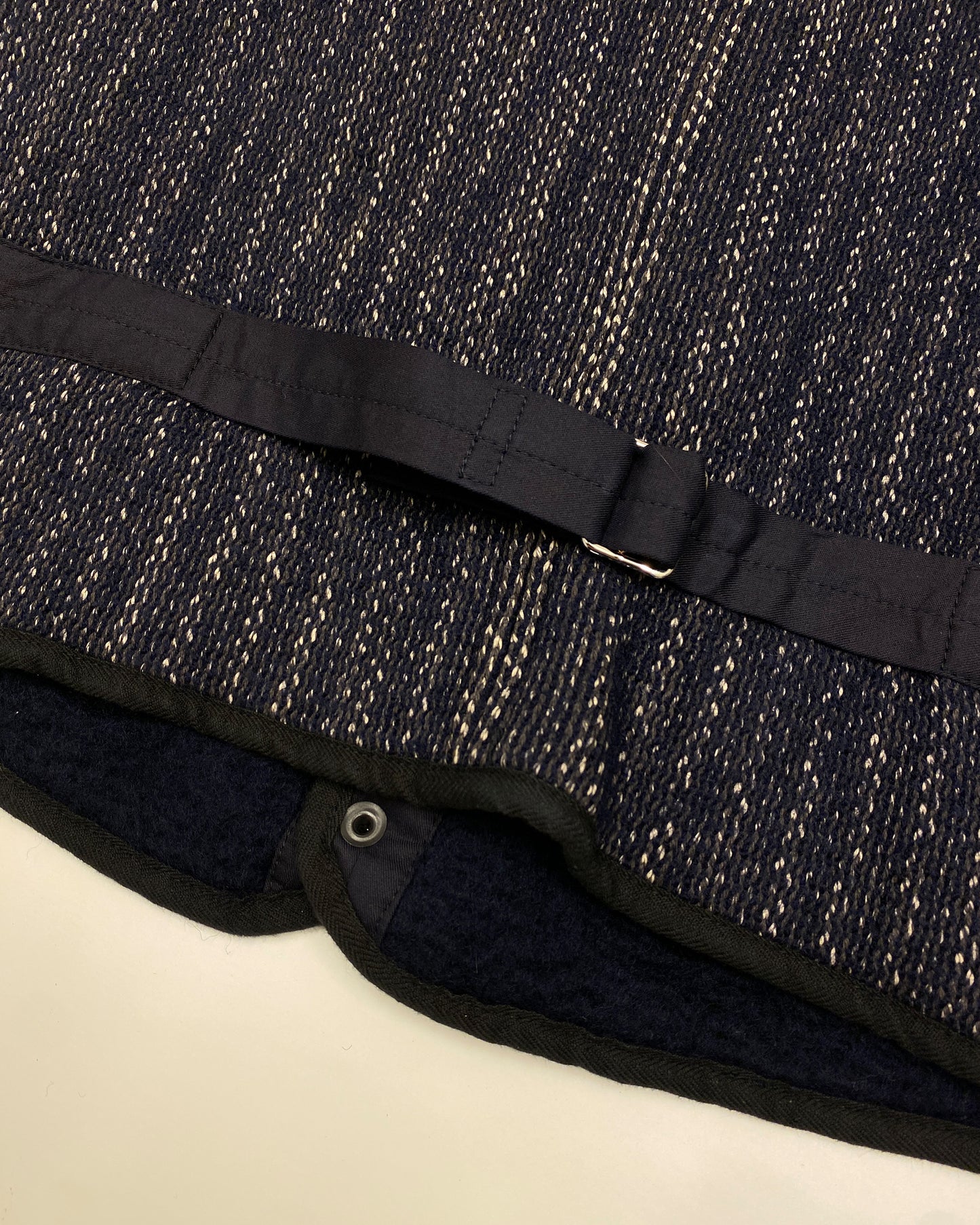 Brown's Beach 2010s Wool Early Vest Navy Stripe