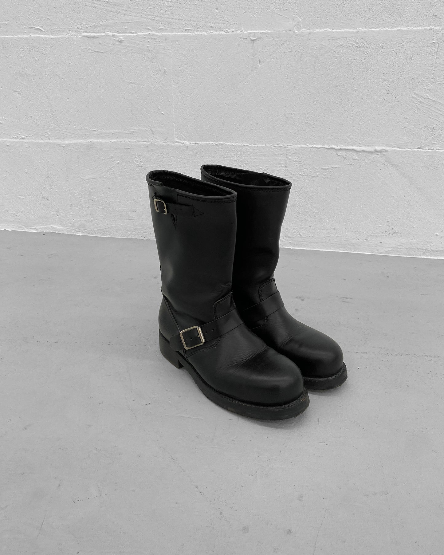 Buffalo 2010s Steel Cap Leather Engineer Boots Black