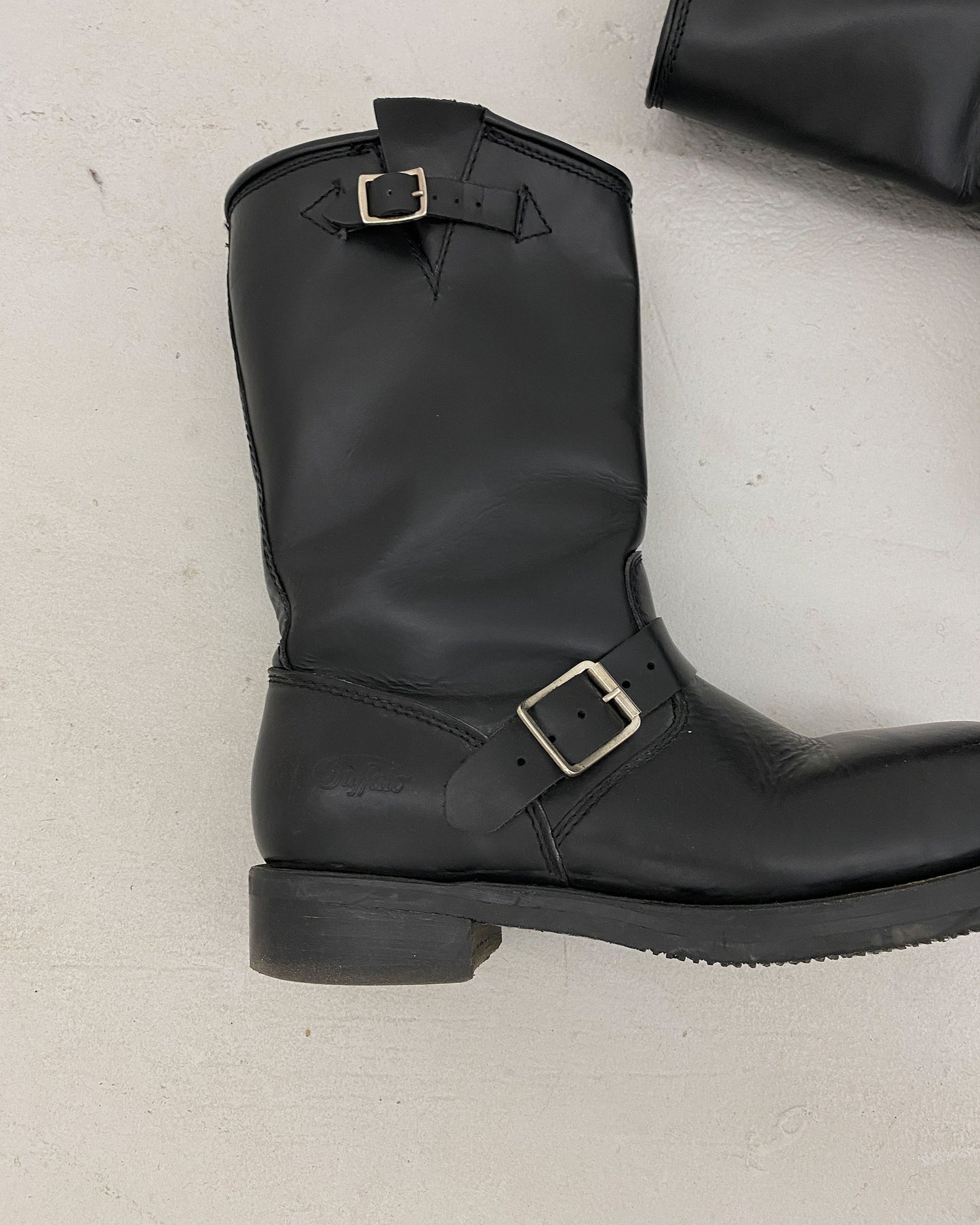 Buffalo 2010s Steel Cap Leather Engineer Boots Black