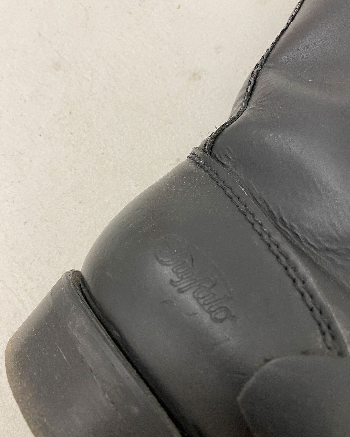 Buffalo 2010s Steel Cap Leather Engineer Boots Black