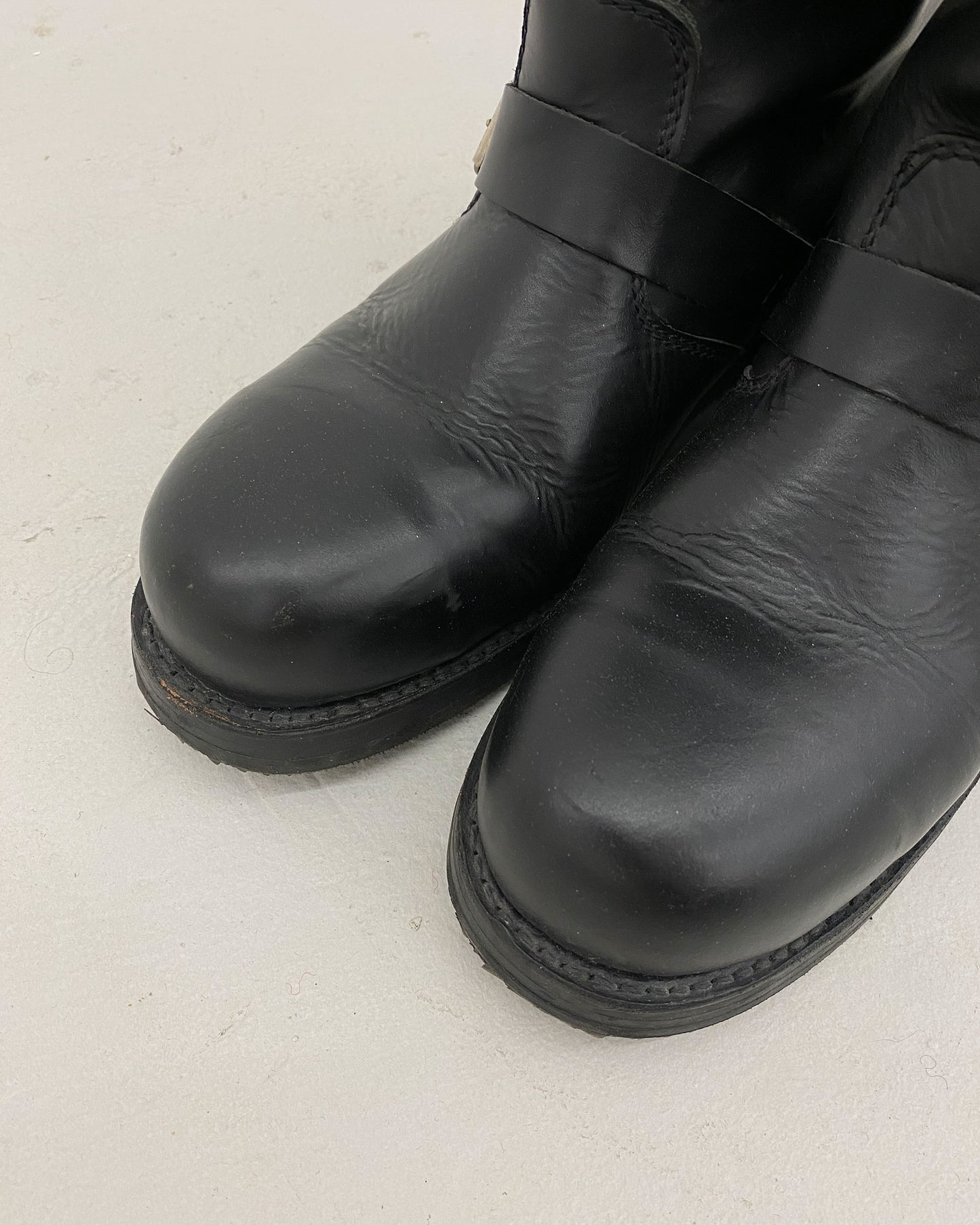 Buffalo 2010s Steel Cap Leather Engineer Boots Black