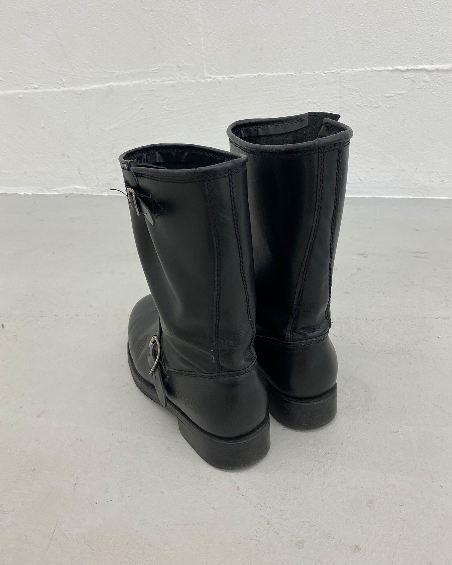 Buffalo 2010s Steel Cap Leather Engineer Boots Black