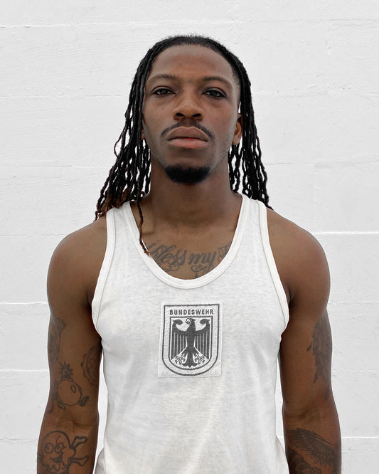 Vintage 1980s German Bundeswehr Tanktop White