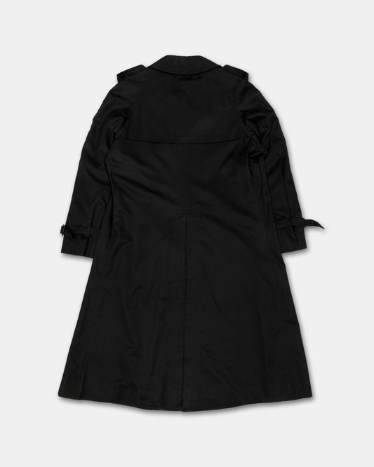 Burberrys 1970s Classic Trench Coat Black