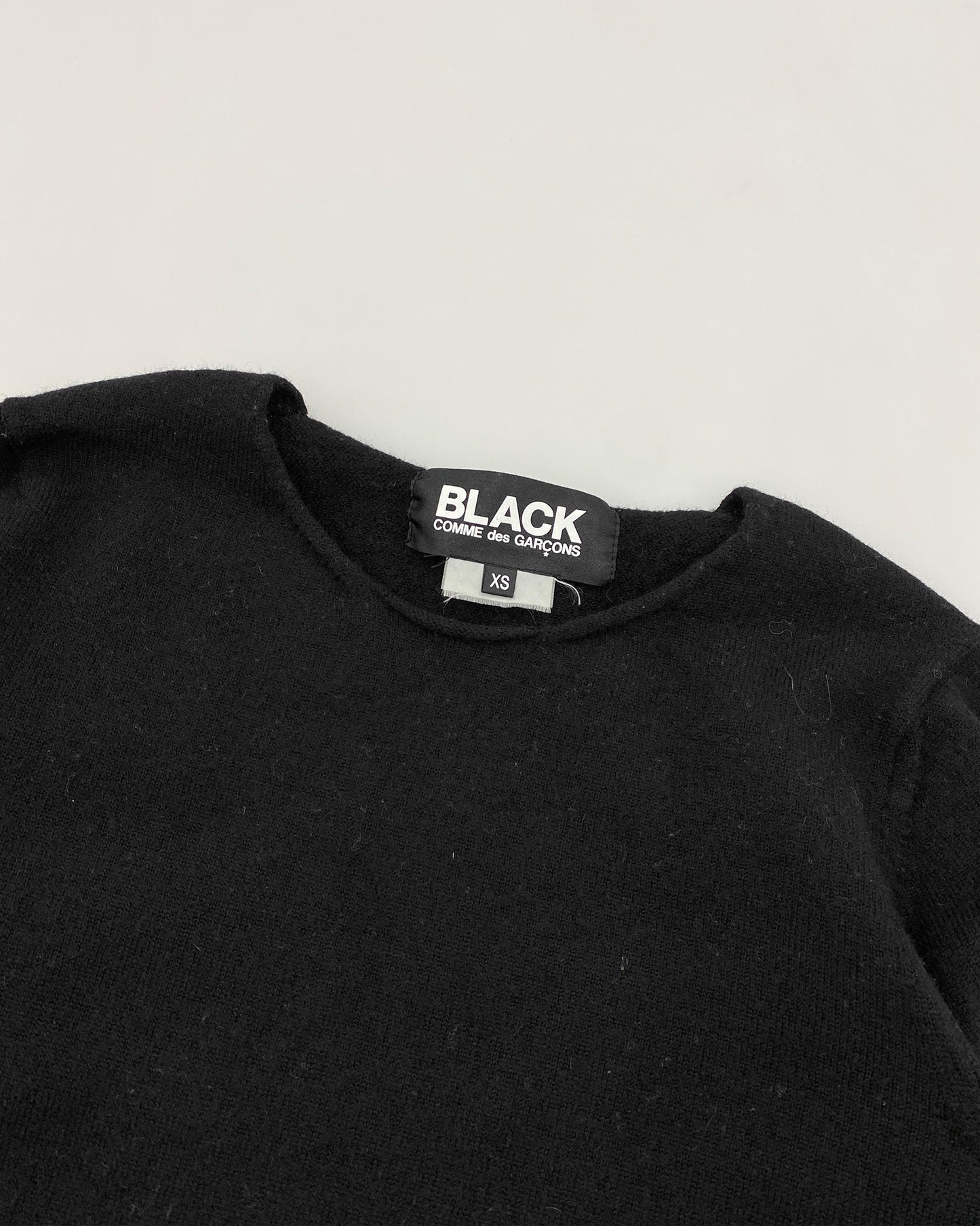 Comme des Garçons Black AD2008 Striped Hem Knit Sweater Black