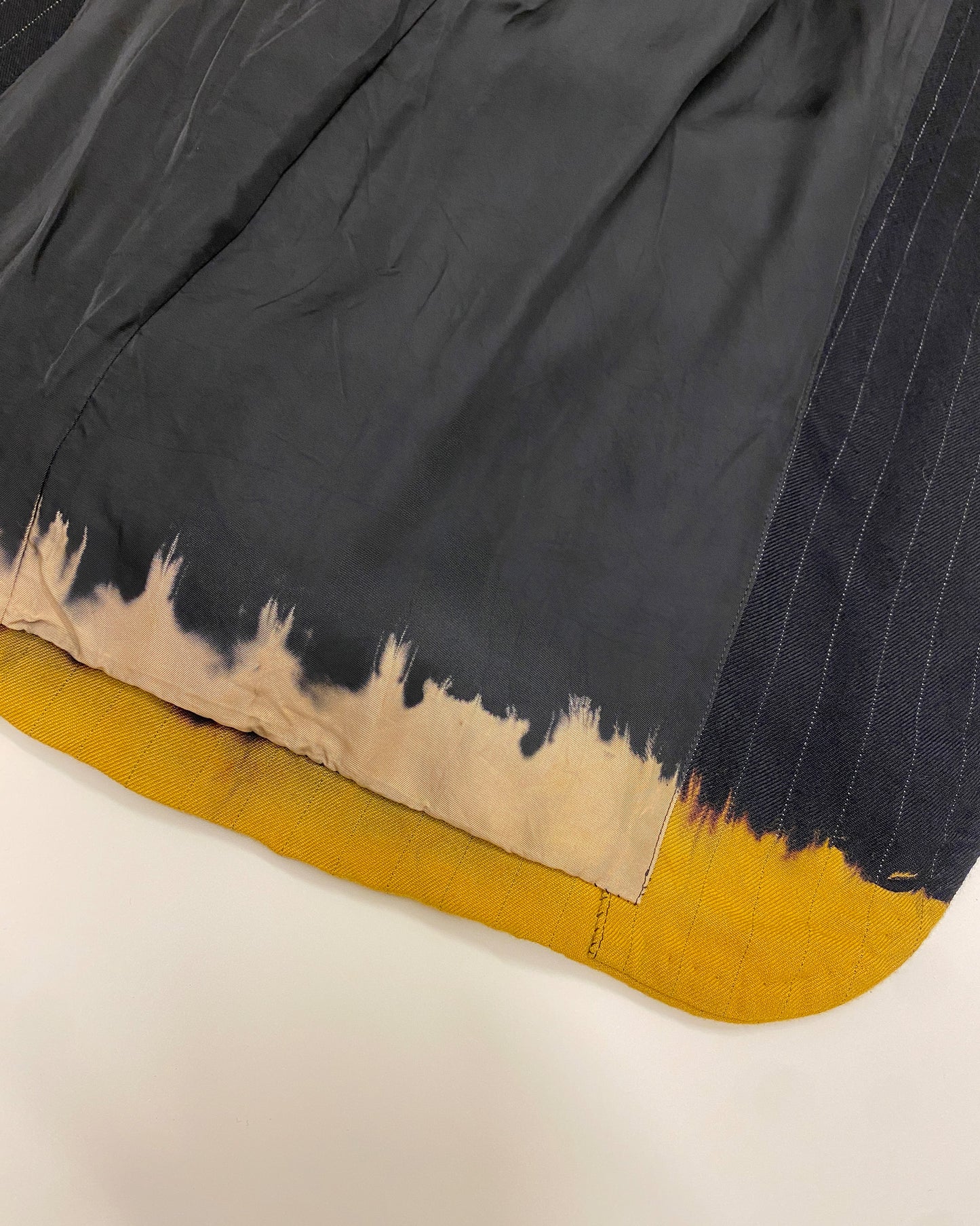 Comme des Garçons Homme Plus AW1993 Bleached Striped Blazer Jacket Navy