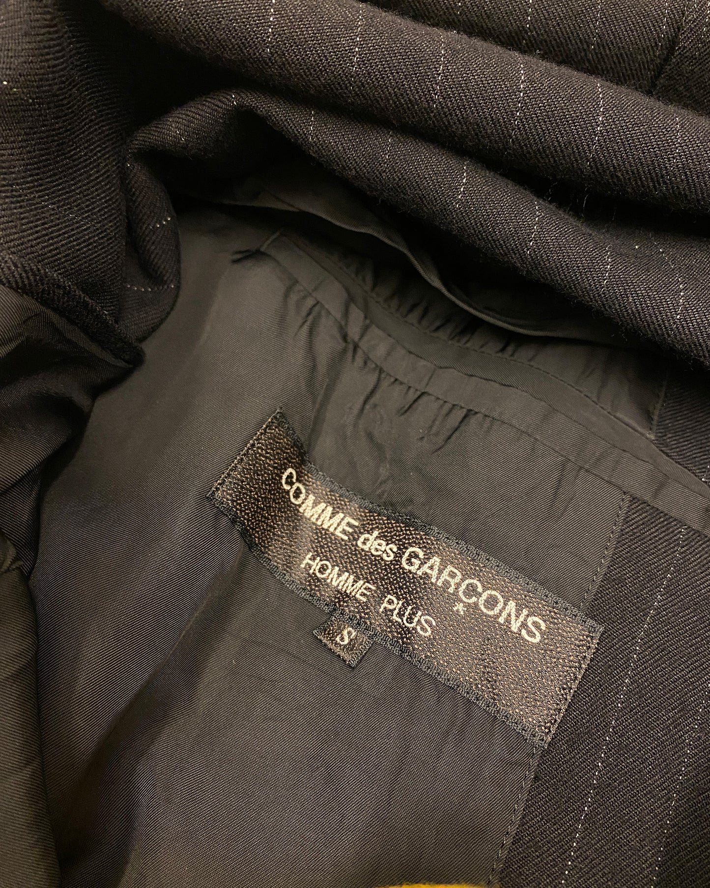 Comme des Garçons Homme Plus AW1993 Bleached Striped Blazer Jacket Navy