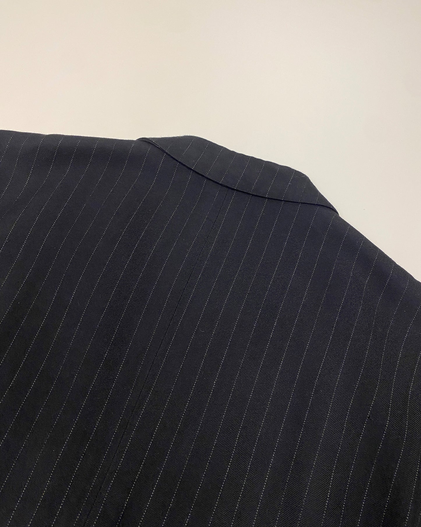 Comme des Garçons Homme Plus AW1993 Bleached Striped Blazer Jacket Navy