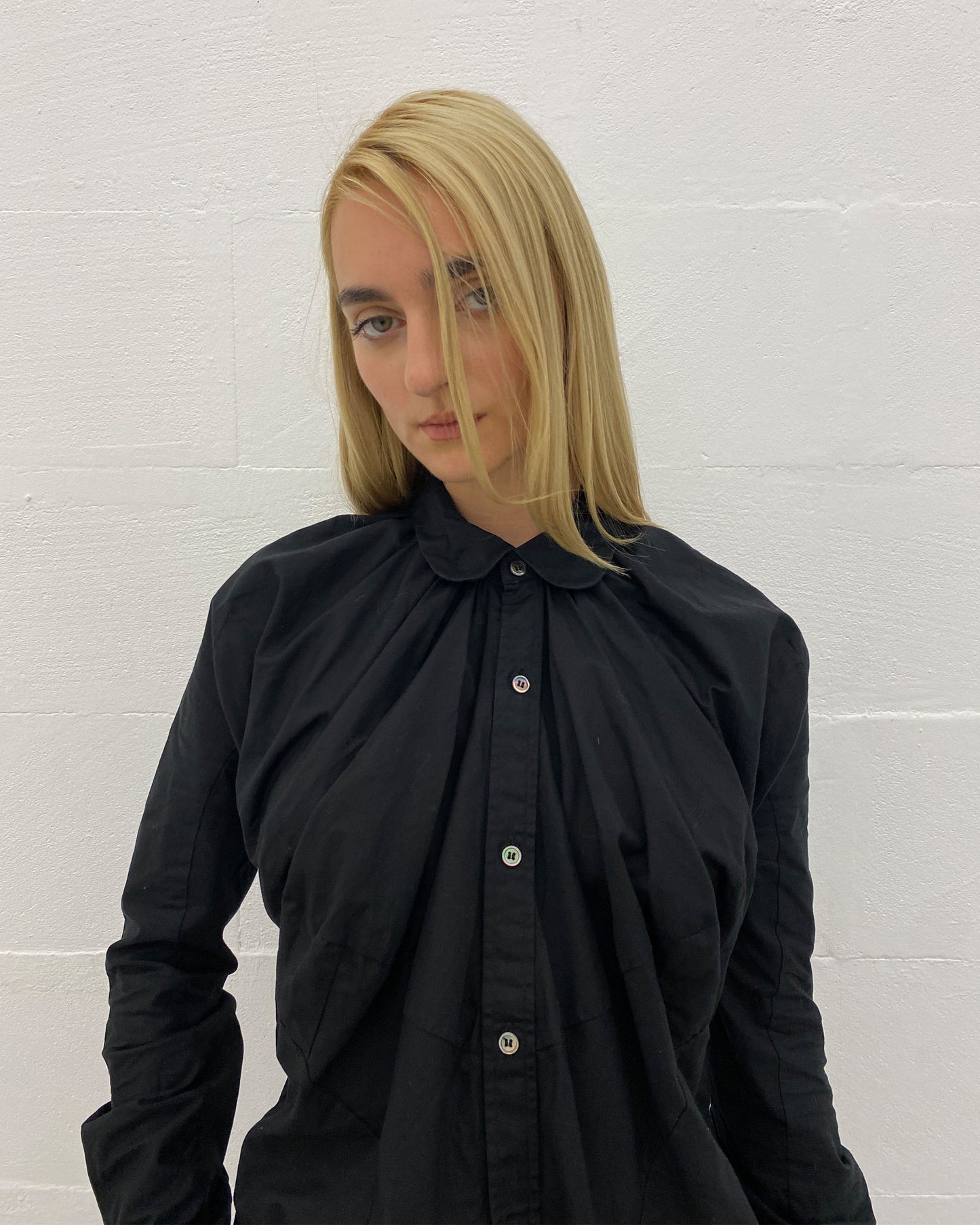 Junya Watanabe Comme des Garçons AW2009 Big Breast Blouse Top Black