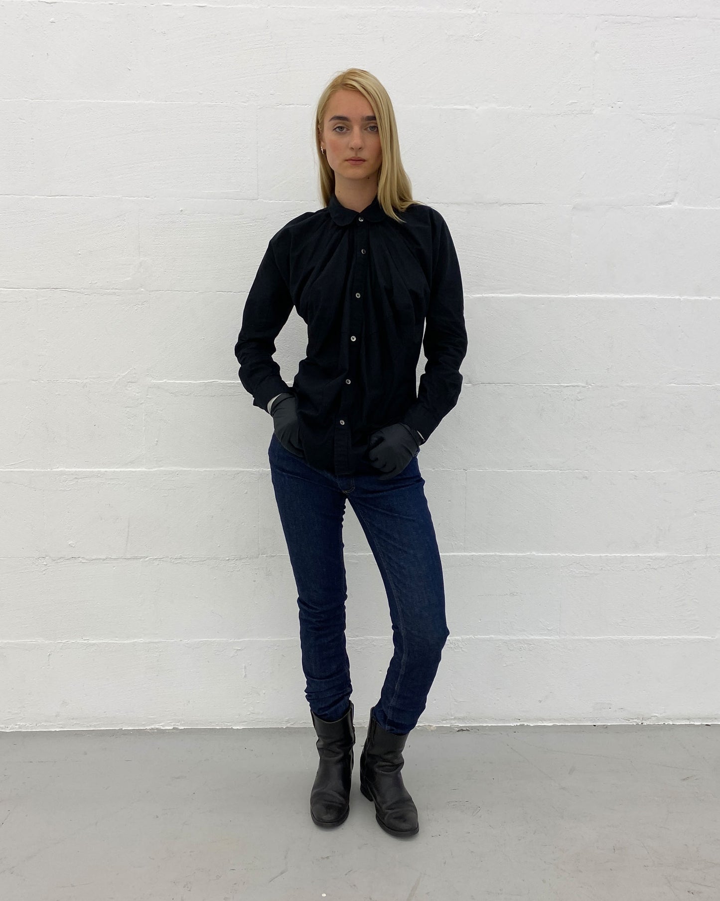 Junya Watanabe Comme des Garçons AW2009 Big Breast Blouse Top Black