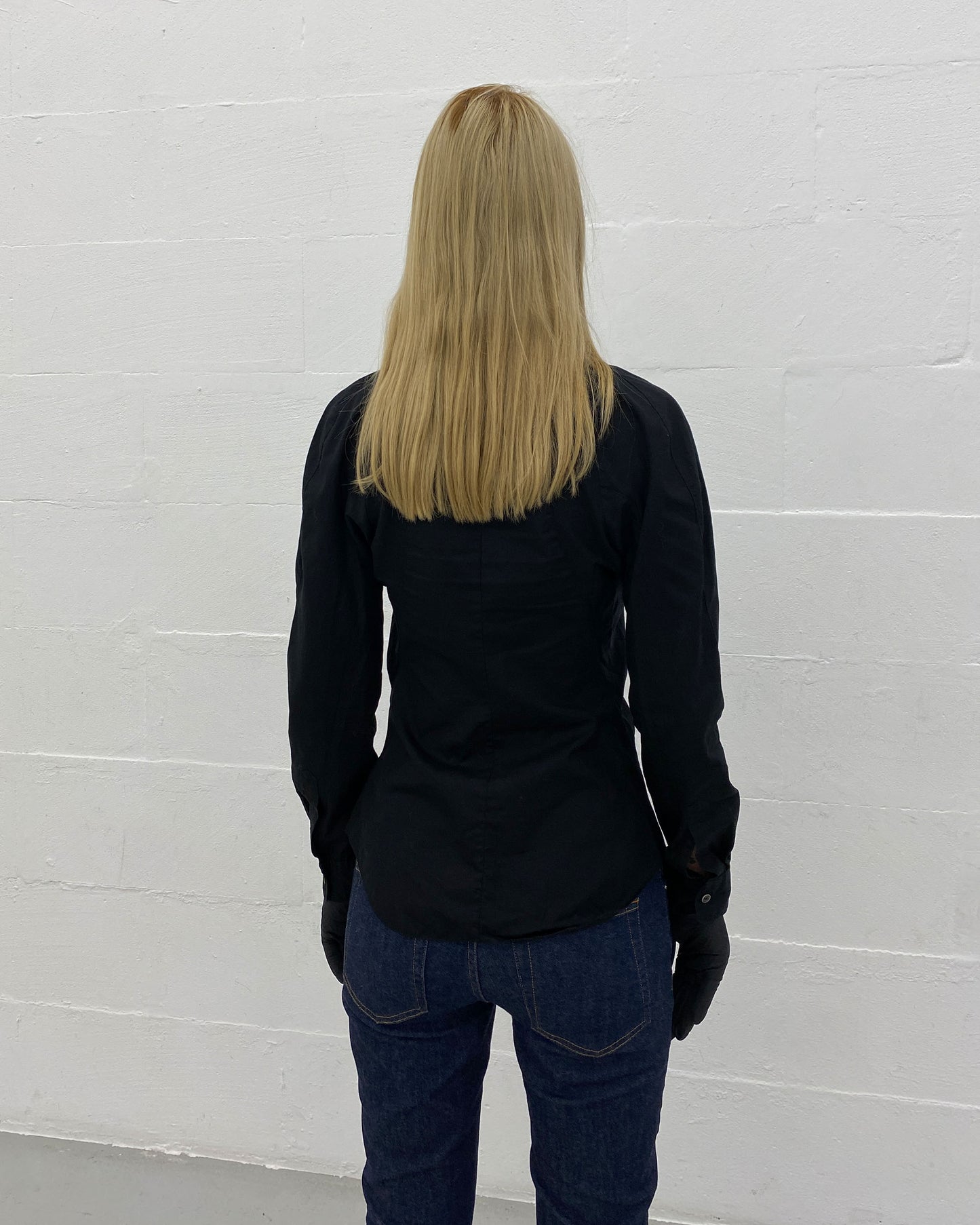 Junya Watanabe Comme des Garçons AW2009 Big Breast Blouse Top Black