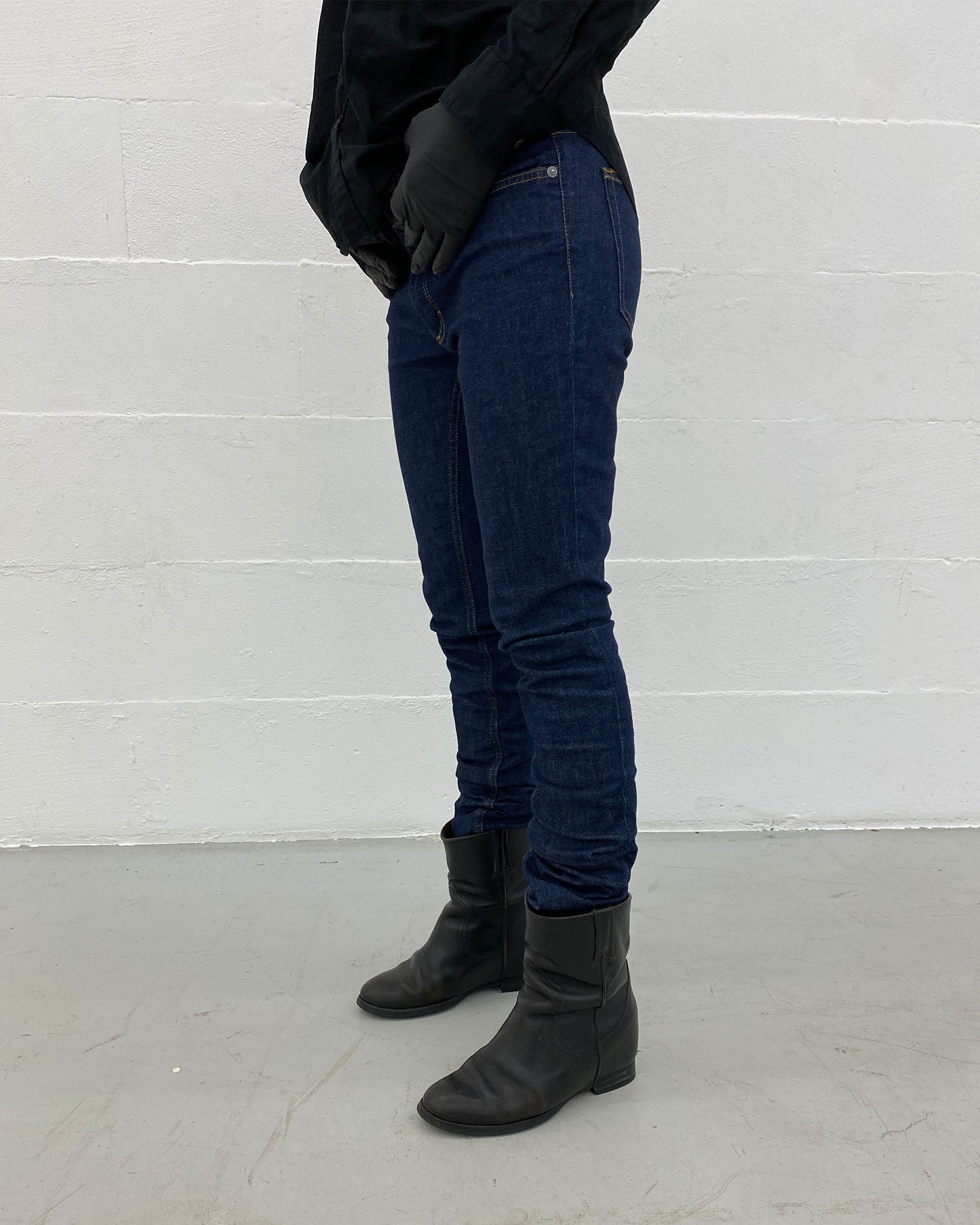 Acne Studios 2020s Flex Skinny Raw Denim Dark Blue
