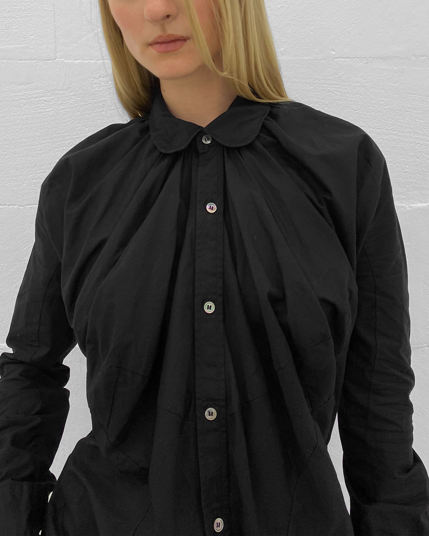 Junya Watanabe Comme des Garçons AW2009 Big Breast Blouse Top Black