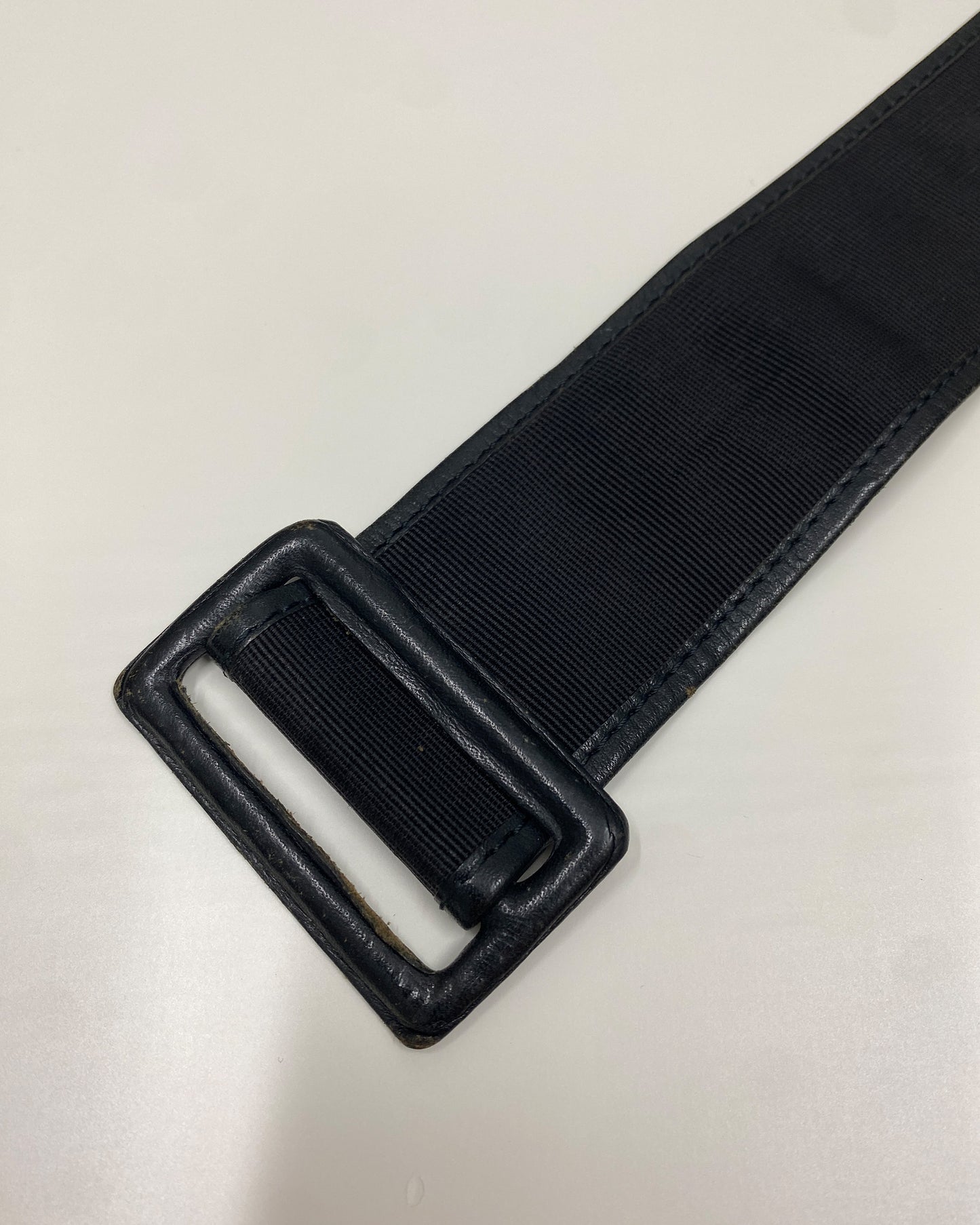 Comme des Garçons 2010s Rayon Cow Leather Belt Black