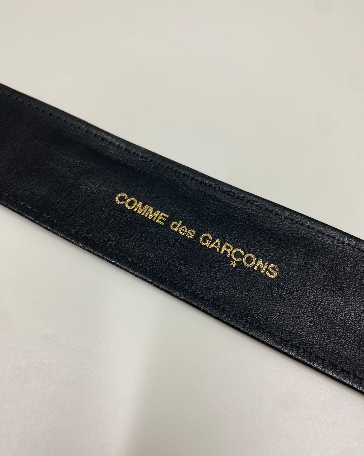 Comme des Garçons 2010s Rayon Cow Leather Belt Black