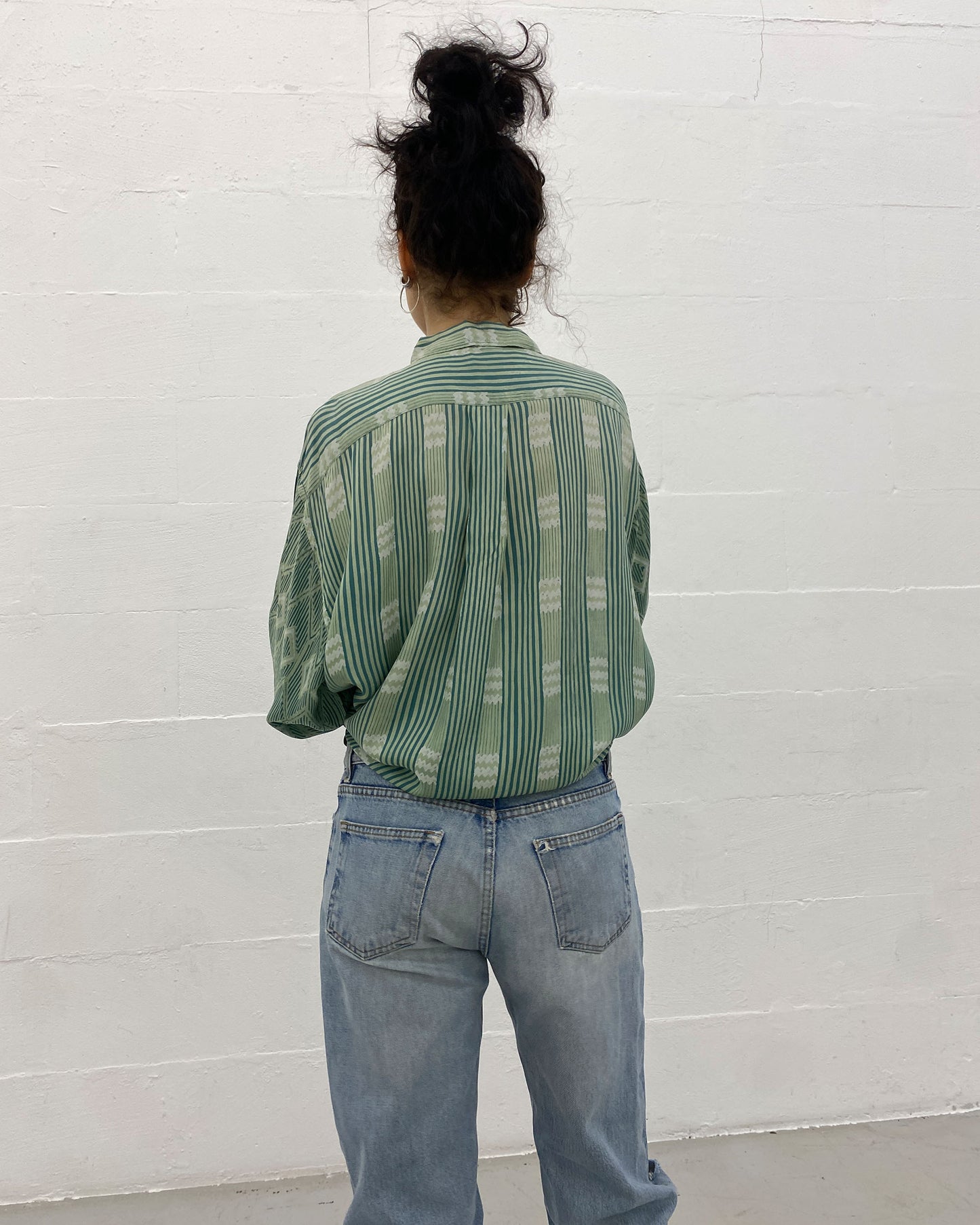 Helmut Lang 2000s Knee Blowout Boot Cut Vintage Sanded Denim Light Blue