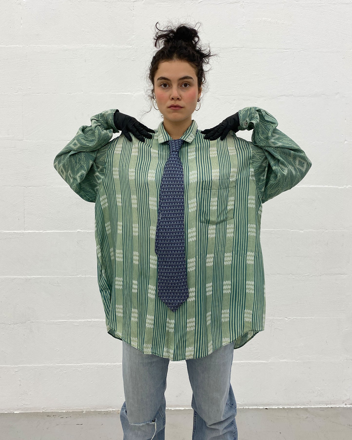 Gucci 2000s Monogram Tie Navy