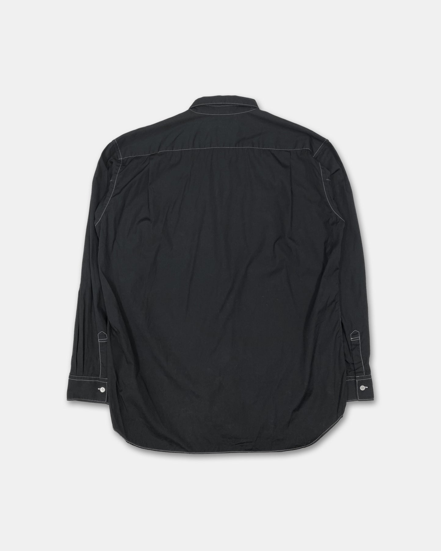 Comme des Garçons Shirt 2010s Contrast Seams Shirt Black
